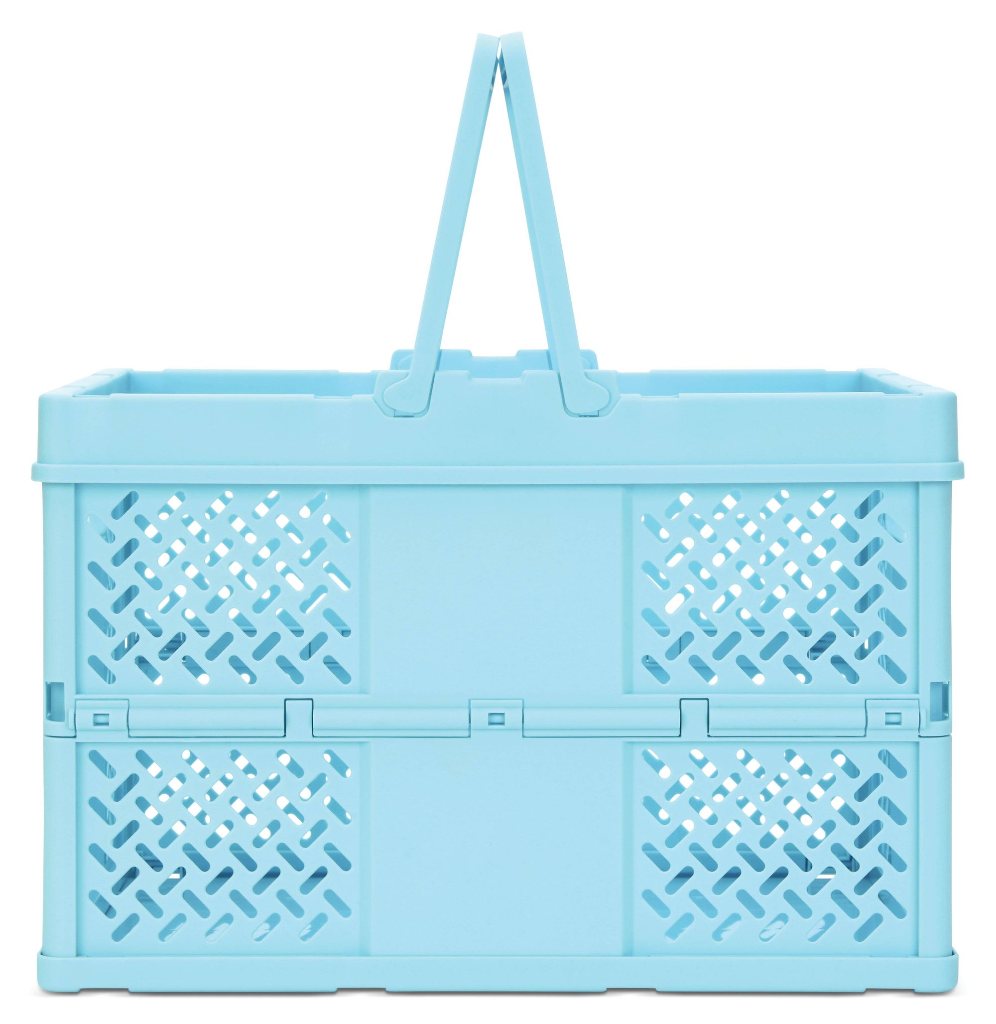 Blue Collapsible Storage Basket Crate