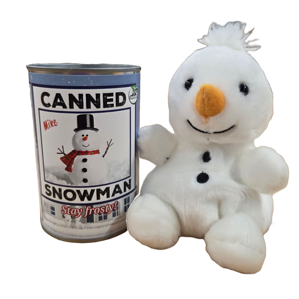 Mike the Canned Snowman - Christmas Plush in Can w/Jokes
