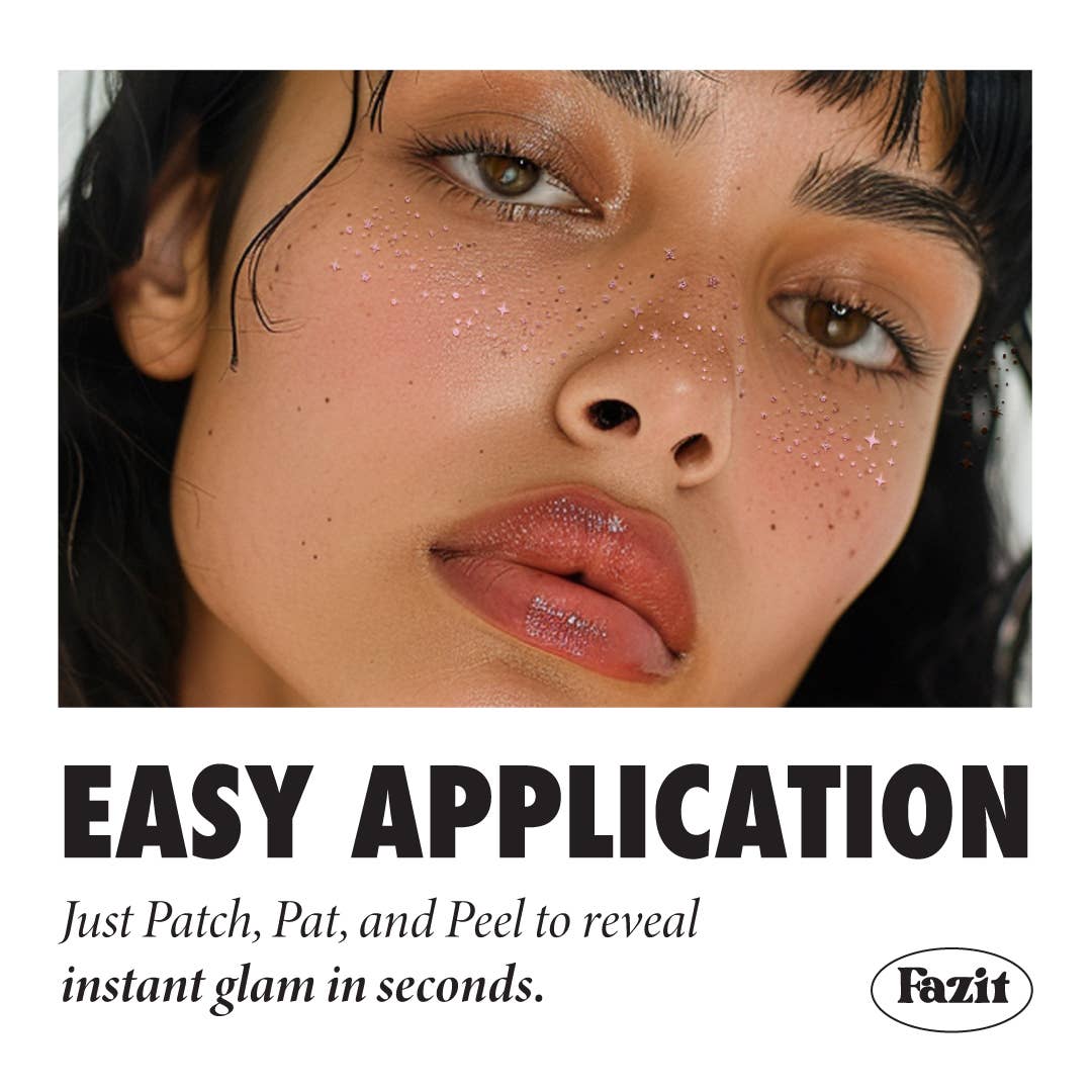 Fazit Makeup Patches Rose Gold Face Glitter Makeup Speckles