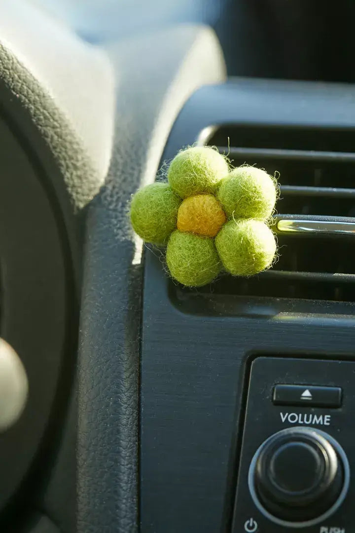 Flower Car Vent Clip - Cute, Felt, Accessories