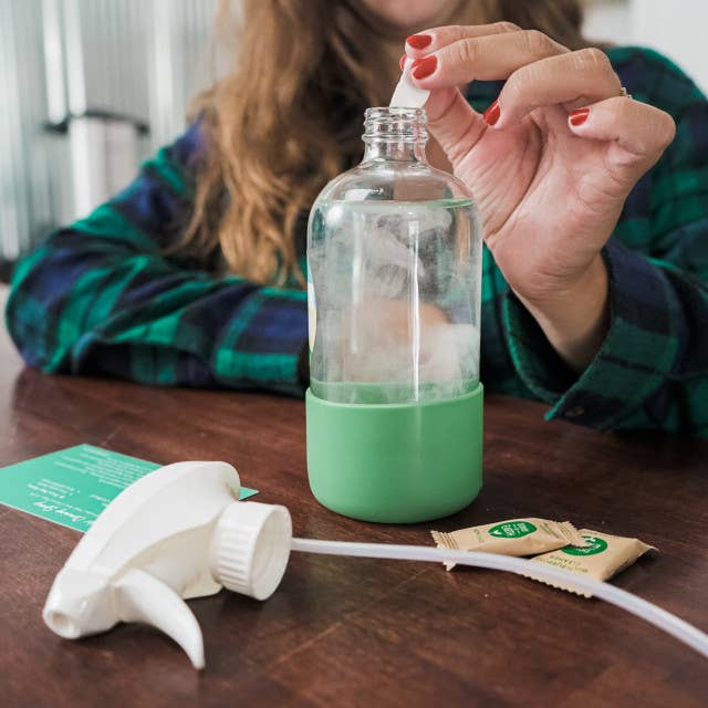 Cleaning Spray Bottle (16oz) - With Silicone Sleeve