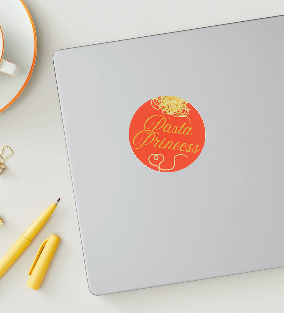 Pasta Princess Vinyl Sticker
