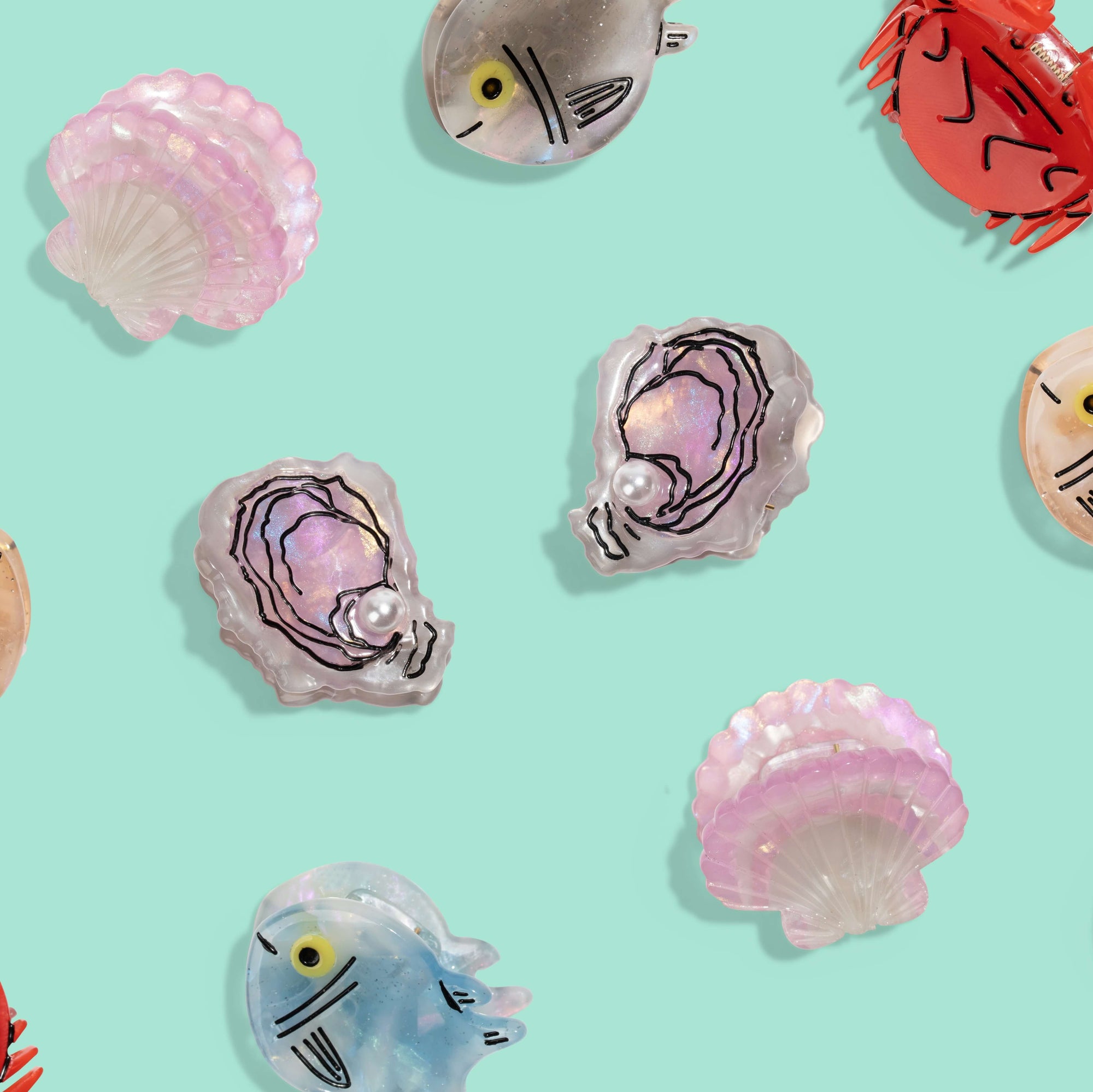 Micro Fish Hair Claw Clip Set