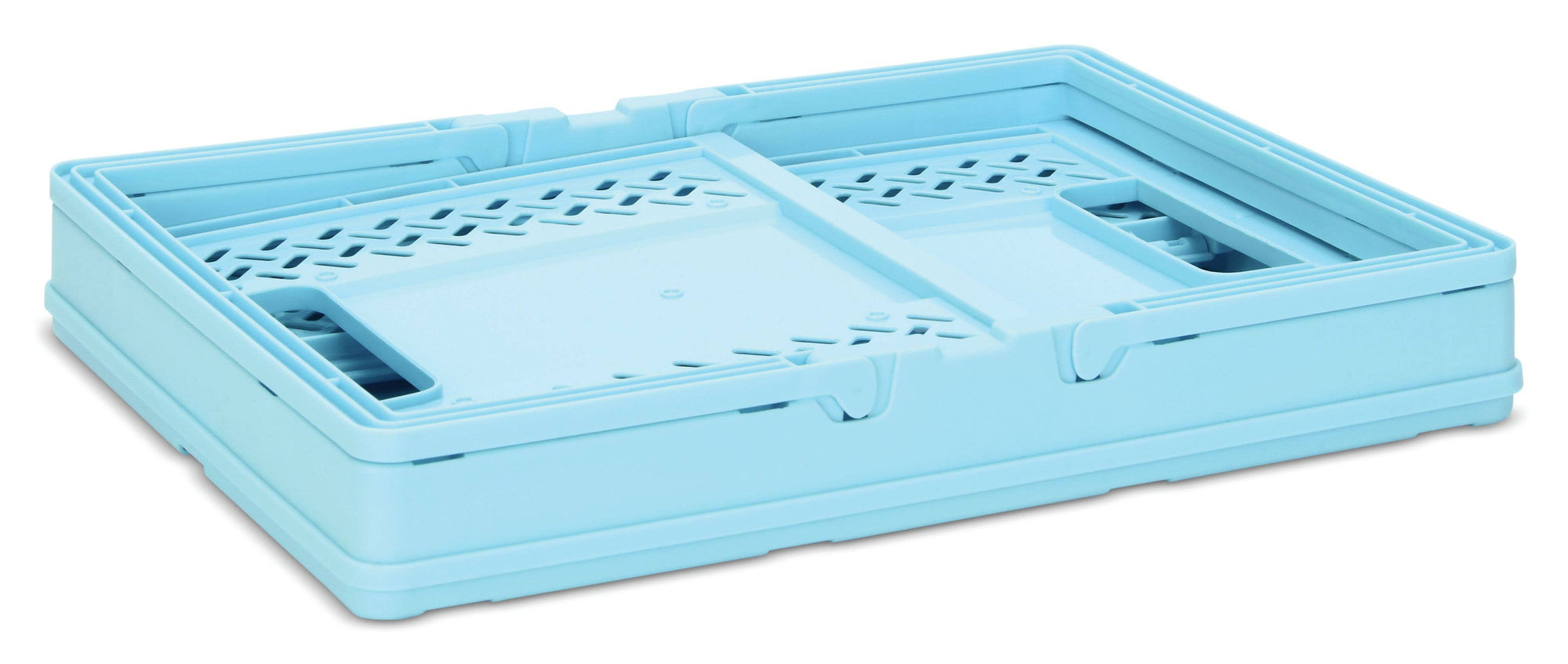 Blue Collapsible Storage Basket Crate