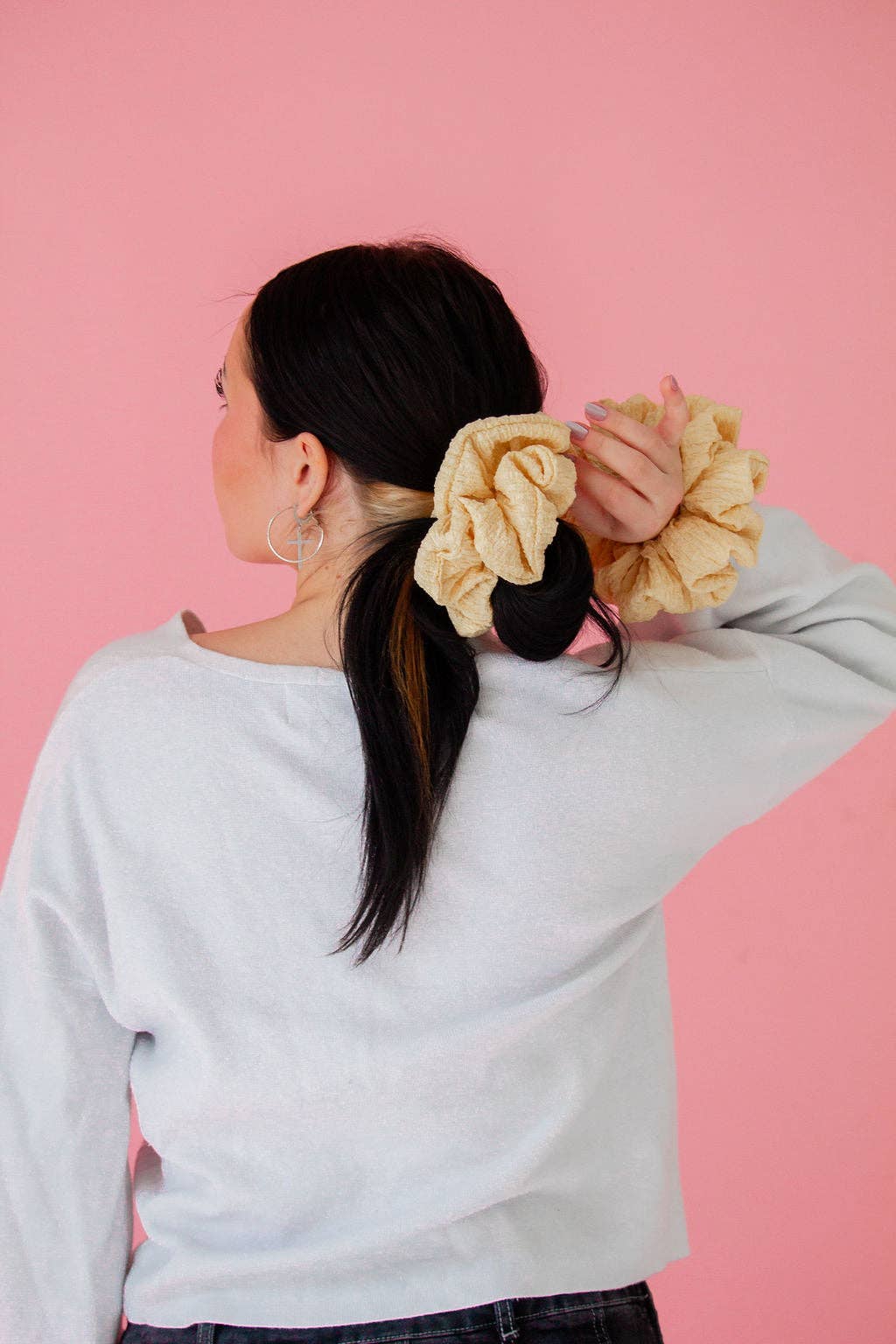Buttercream Jumbo Scrunchie