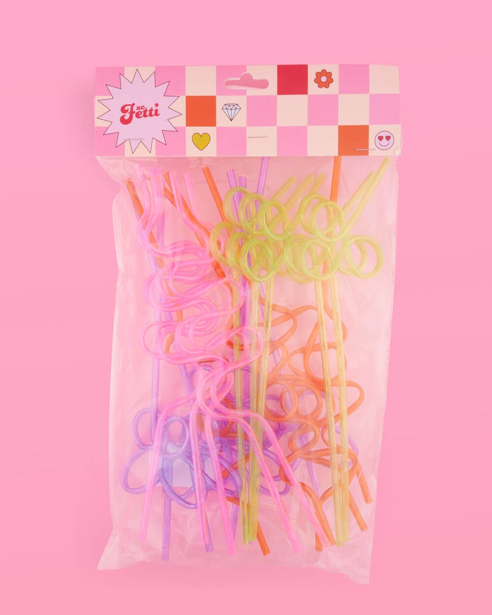 Reusable Rainbow Party Swirly Straws, Groovy Party Decor
