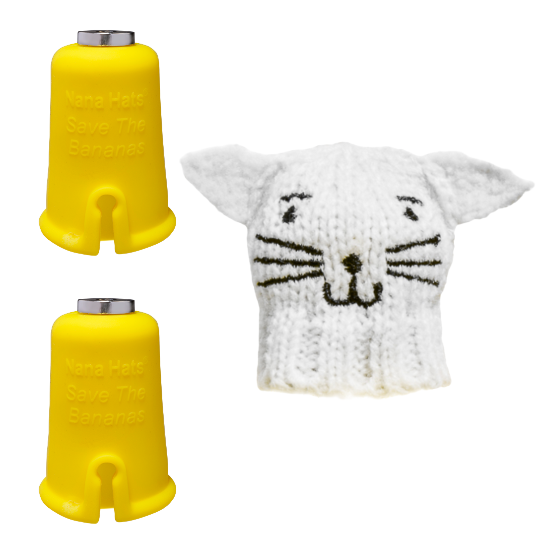 Cat Nana Hat | Includes 2 Stretchy Silicone Caps with Magnets