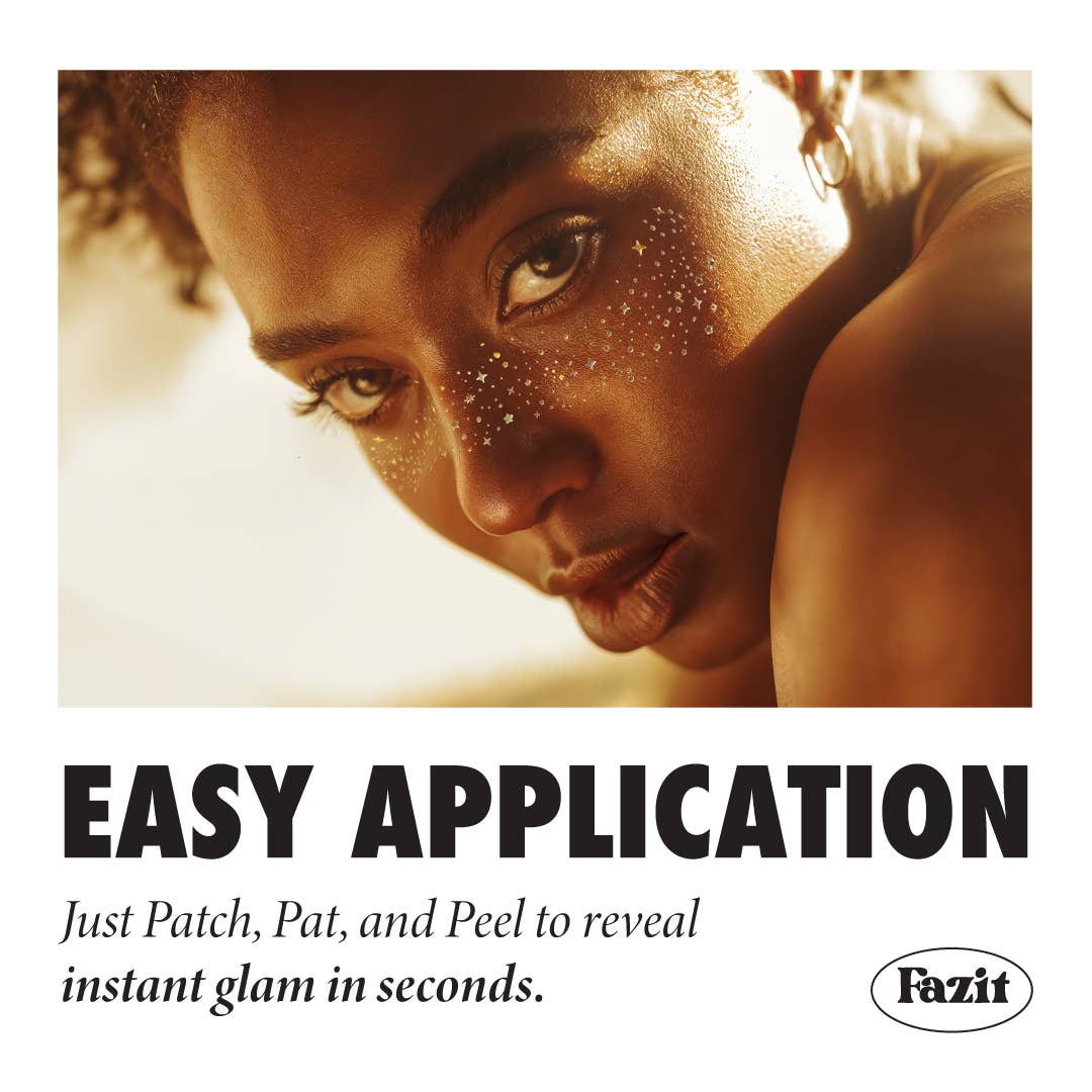 Fazit Makeup Patches Gold Face Glitter Makeup Speckles