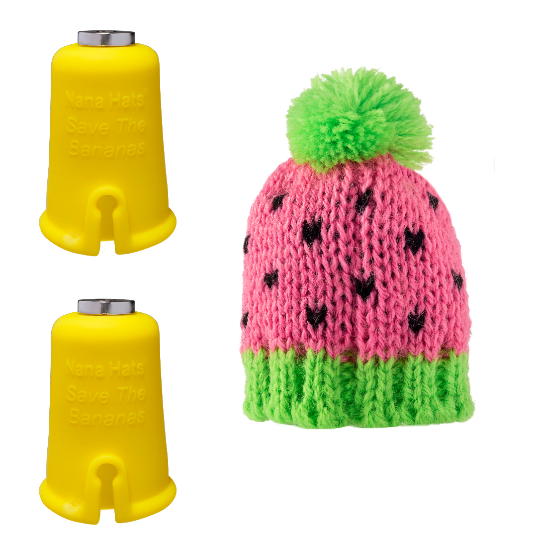 Watermelon Nana Hat | Includes 2 Stretchy Silicone Caps with Magnets
