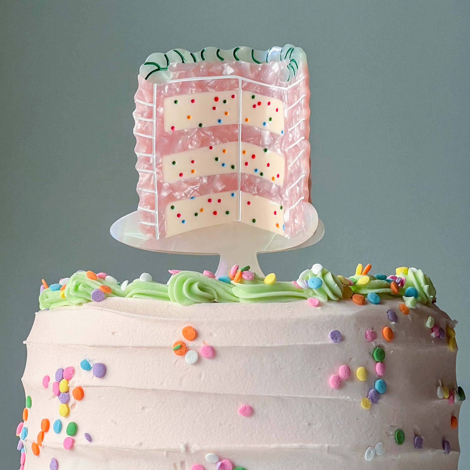 Large Confetti Cake Hair Claw Clip