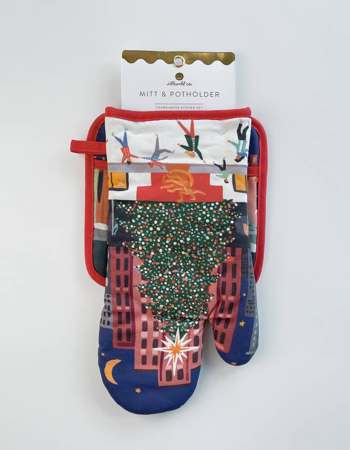 Rockefeller Cotton Oven Mitt + Pot Holder Set