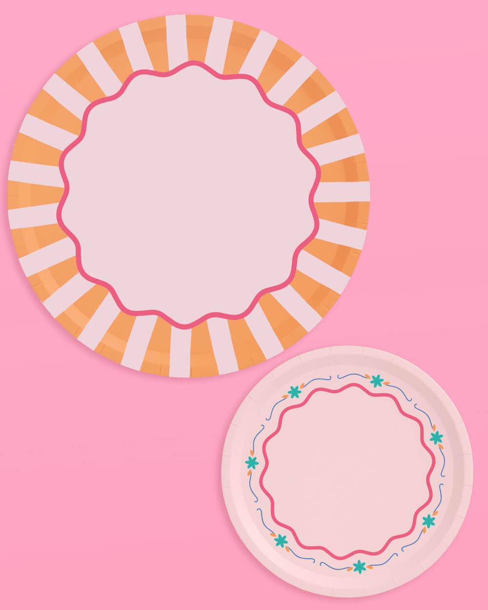 Italian Summer Plates | floral, stripe, summer party, bach