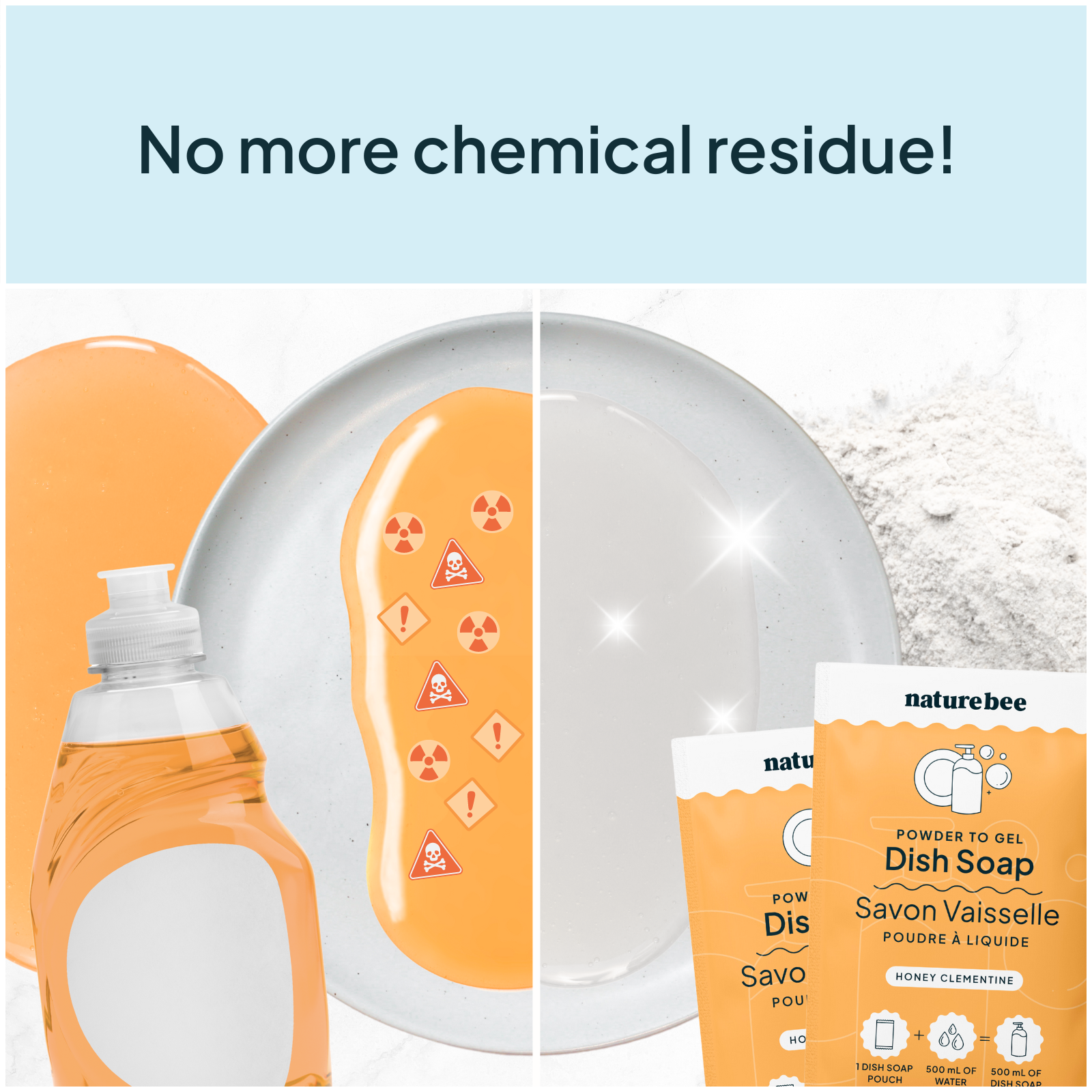 Honey Clementine Dish Soap - Powder to Gel