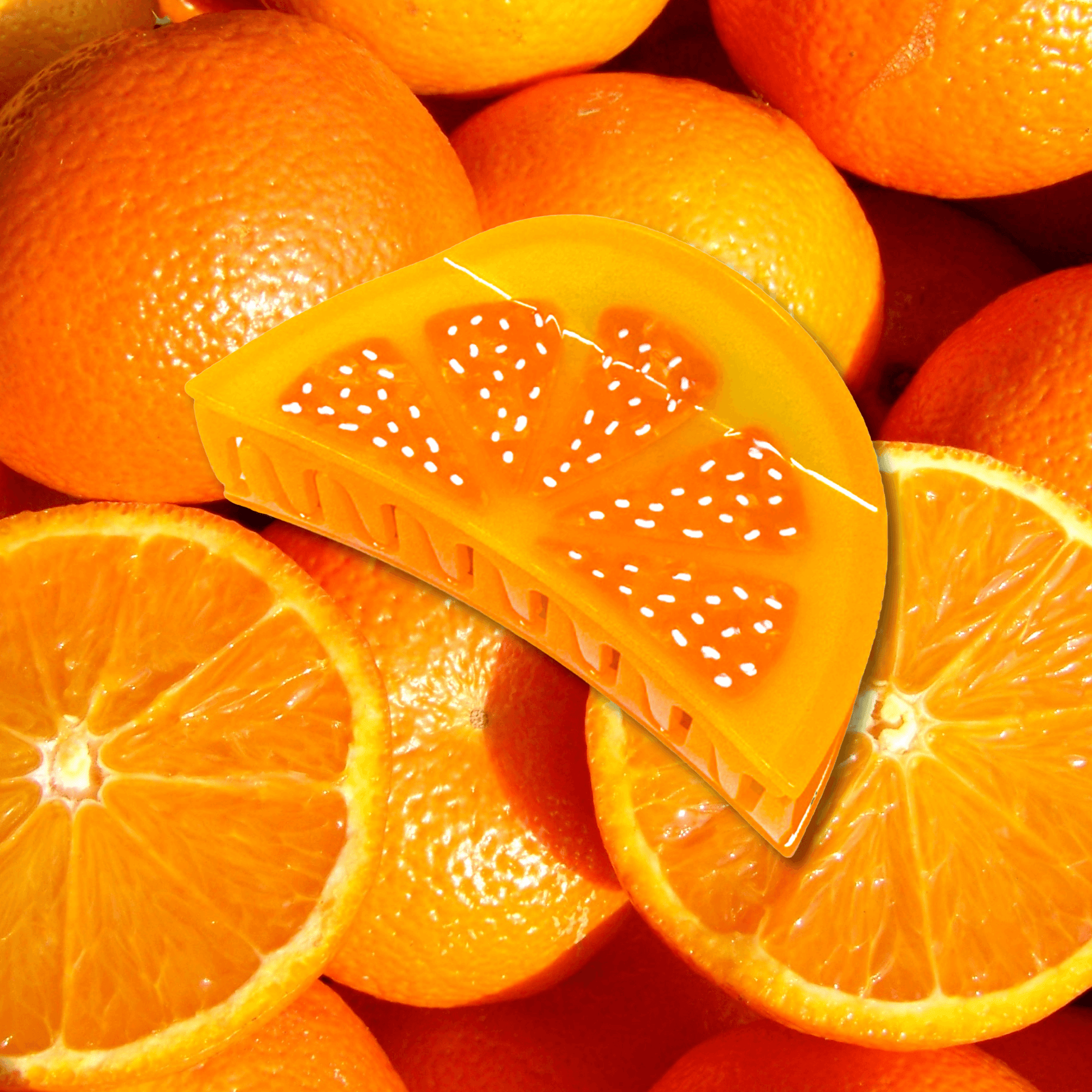 Large Orange Slice Hair Claw Clip