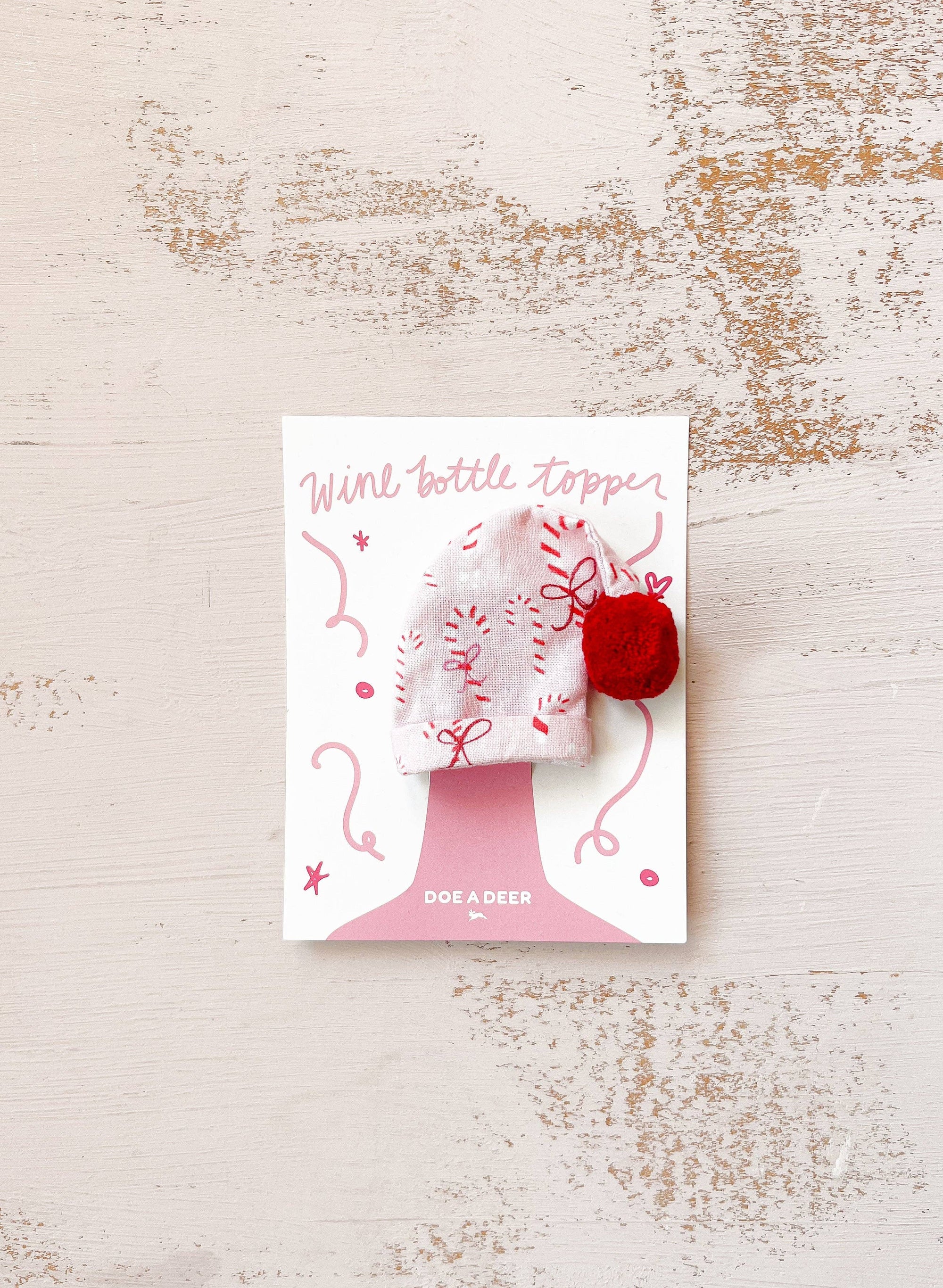 Candy Cane Wine Topper | Holiday, Christmas, Gifting