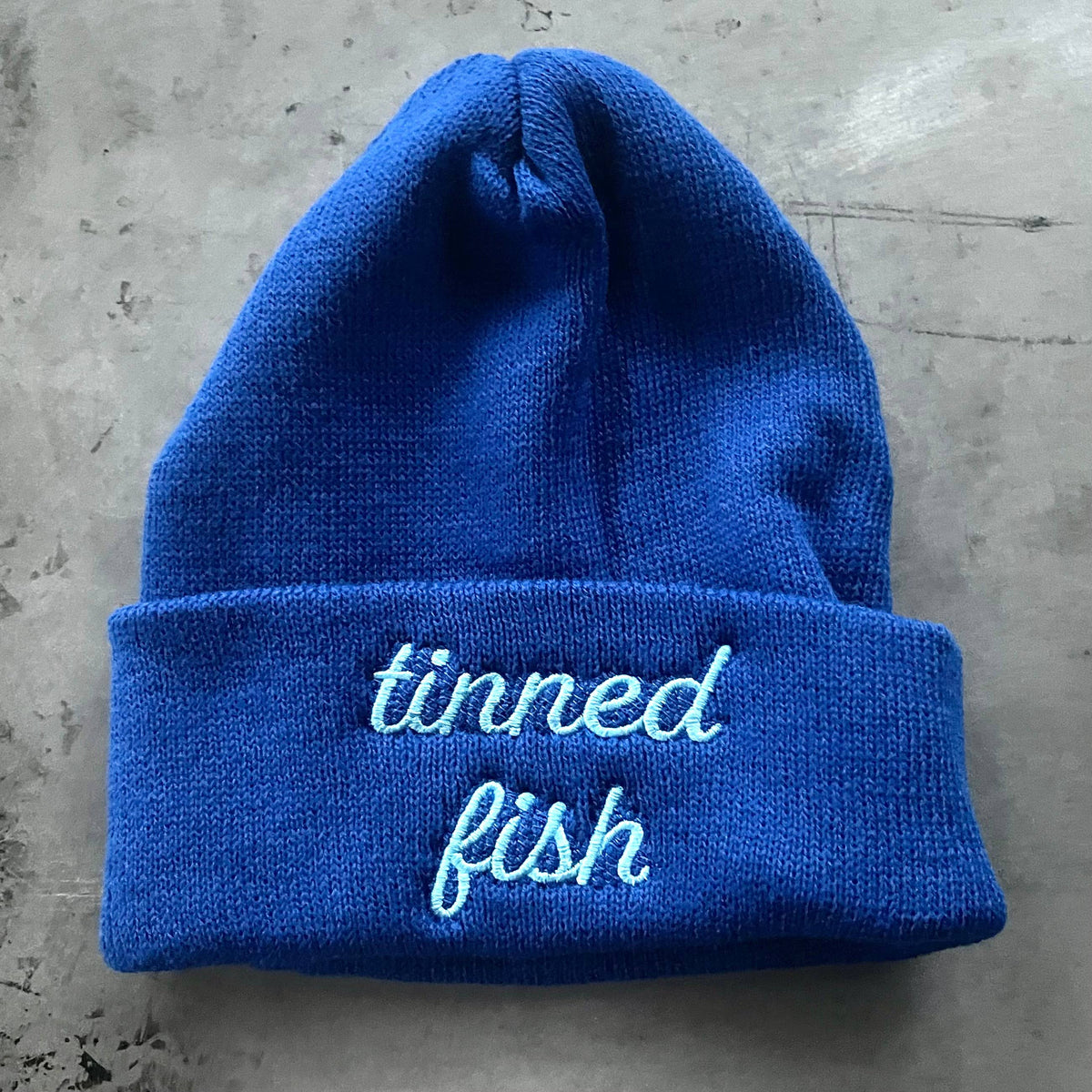 Tinned Fish knit beanie Winter hat Made in America usa