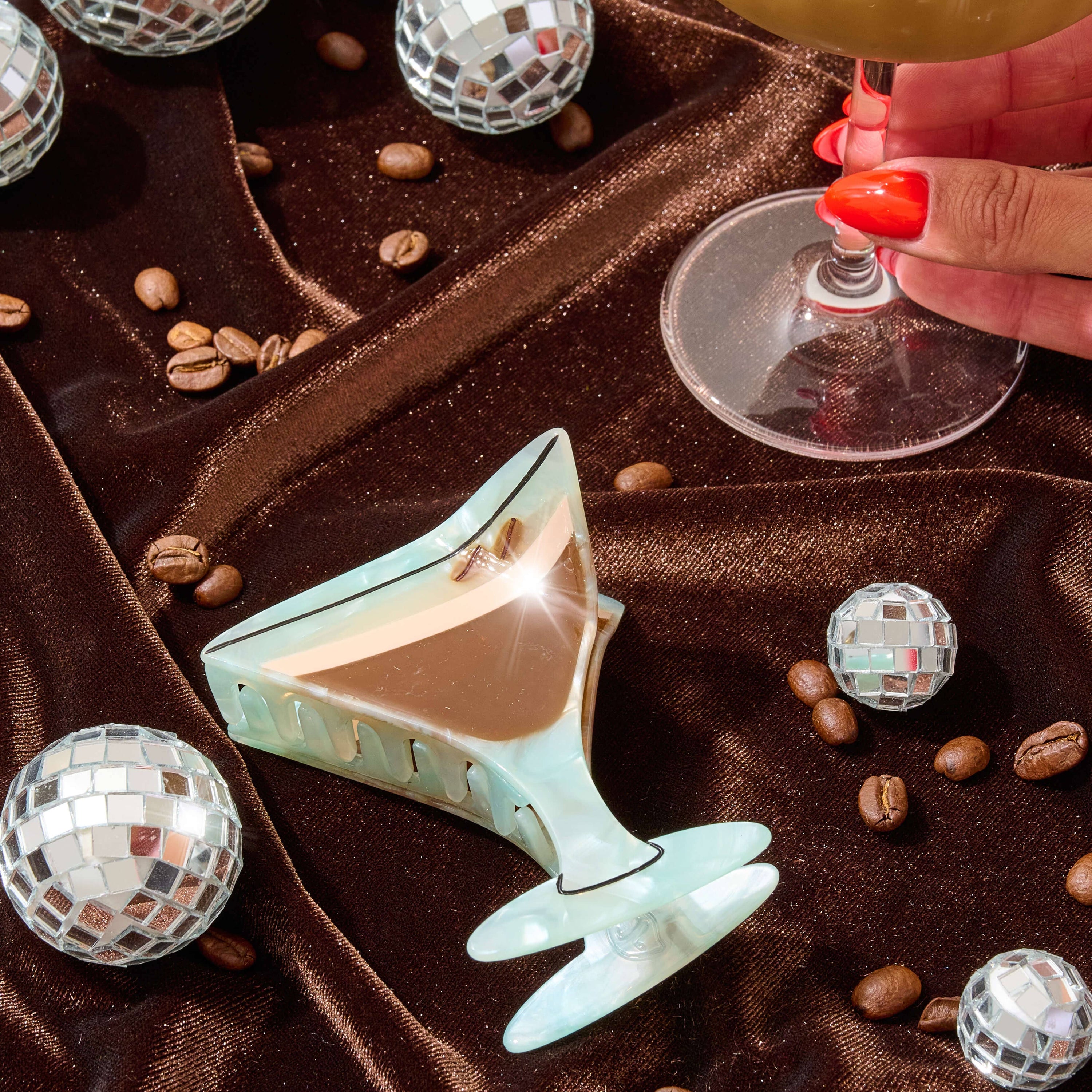 Large Espresso Martini Hair Claw Clip