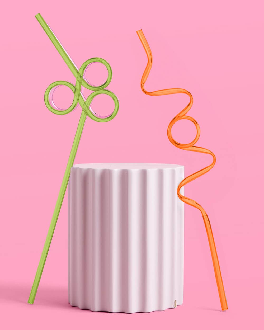 Reusable Rainbow Party Swirly Straws, Groovy Party Decor