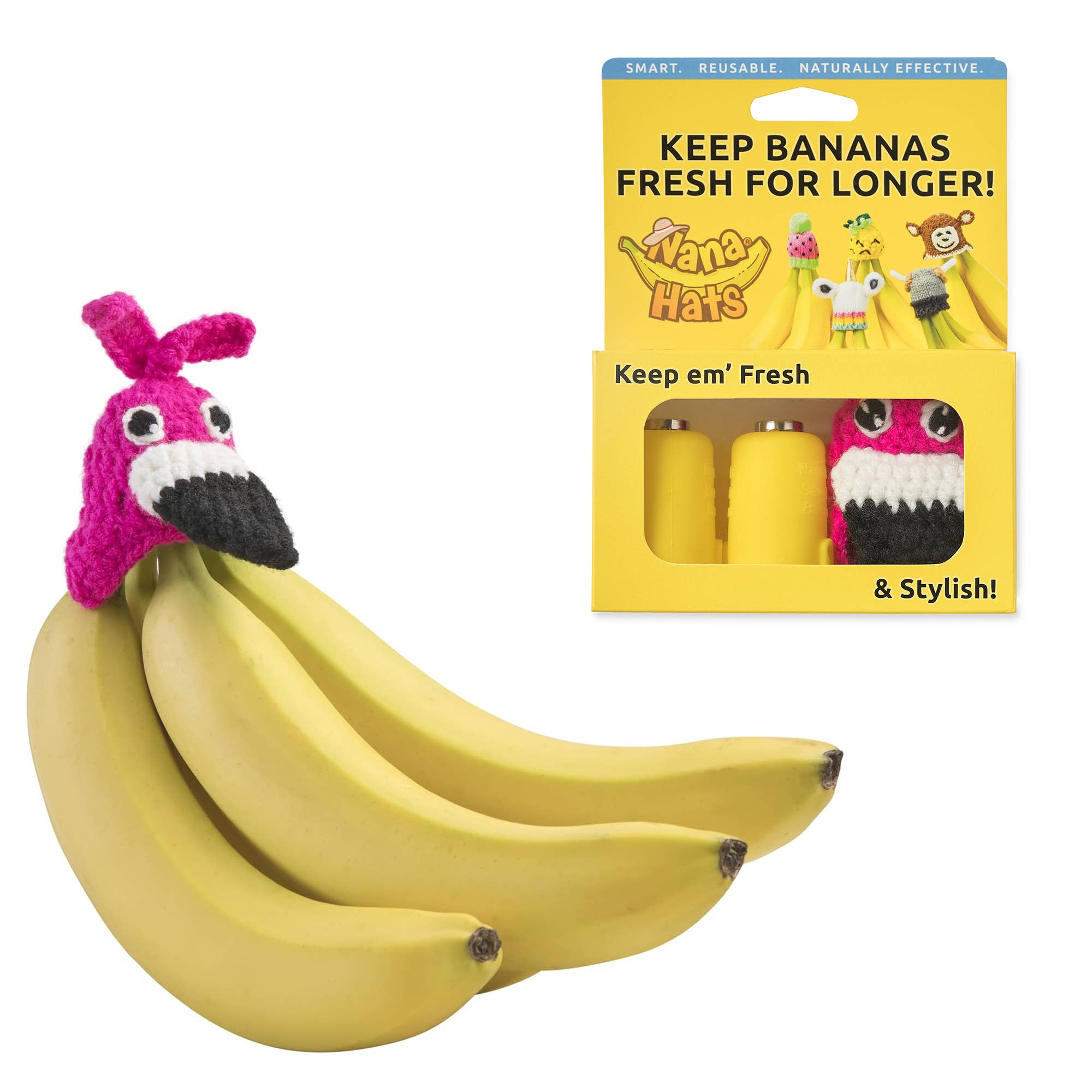 Flamingo Nana Hat | Includes 2 Stretchy Silicone Caps with Magnets