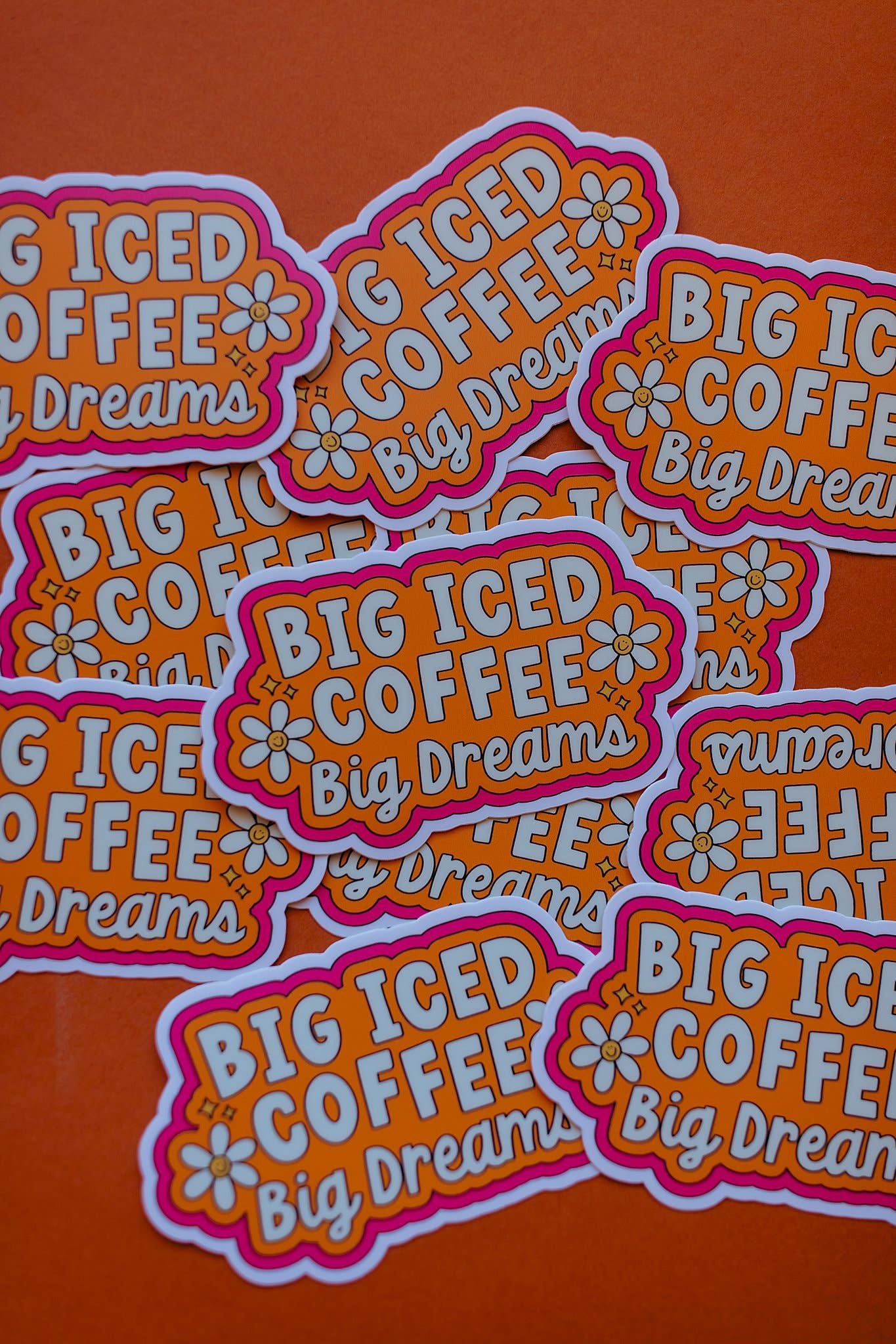 Big Iced Coffee, Big Dreams Vinyl Sticker
