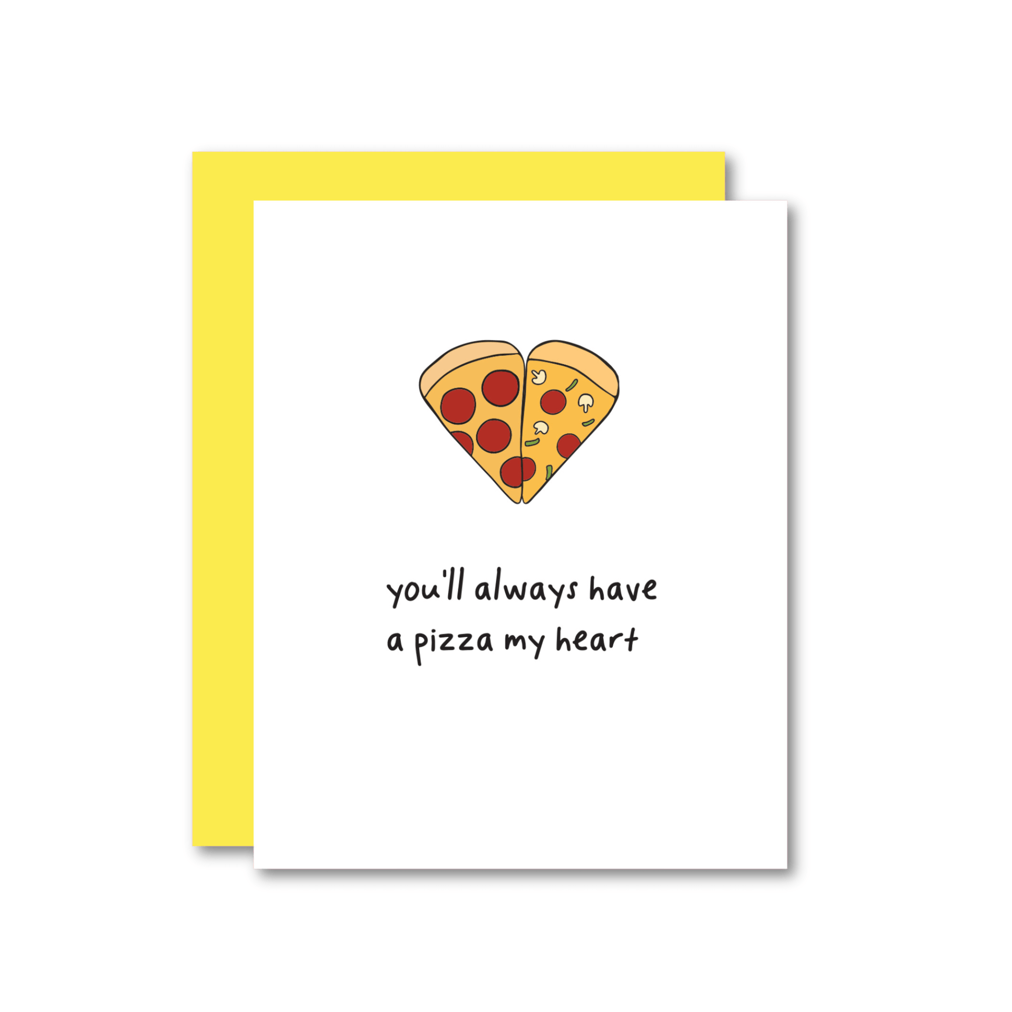 Pizza Heart Risograph Card