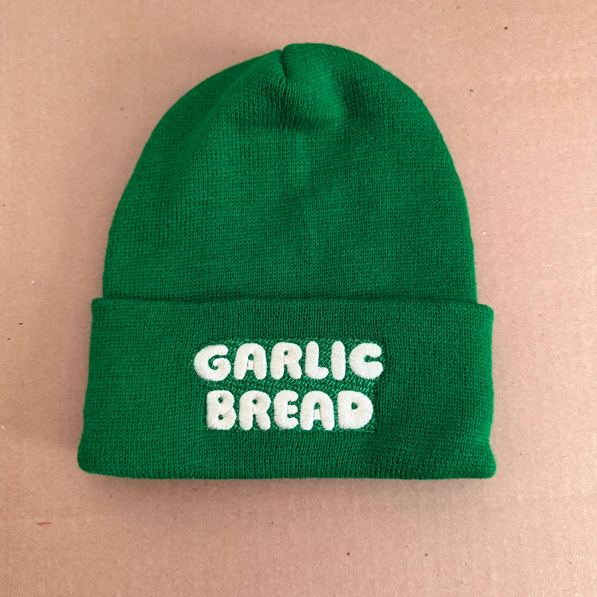 Garlic Bread knit beanie Winter hat Made in America usa