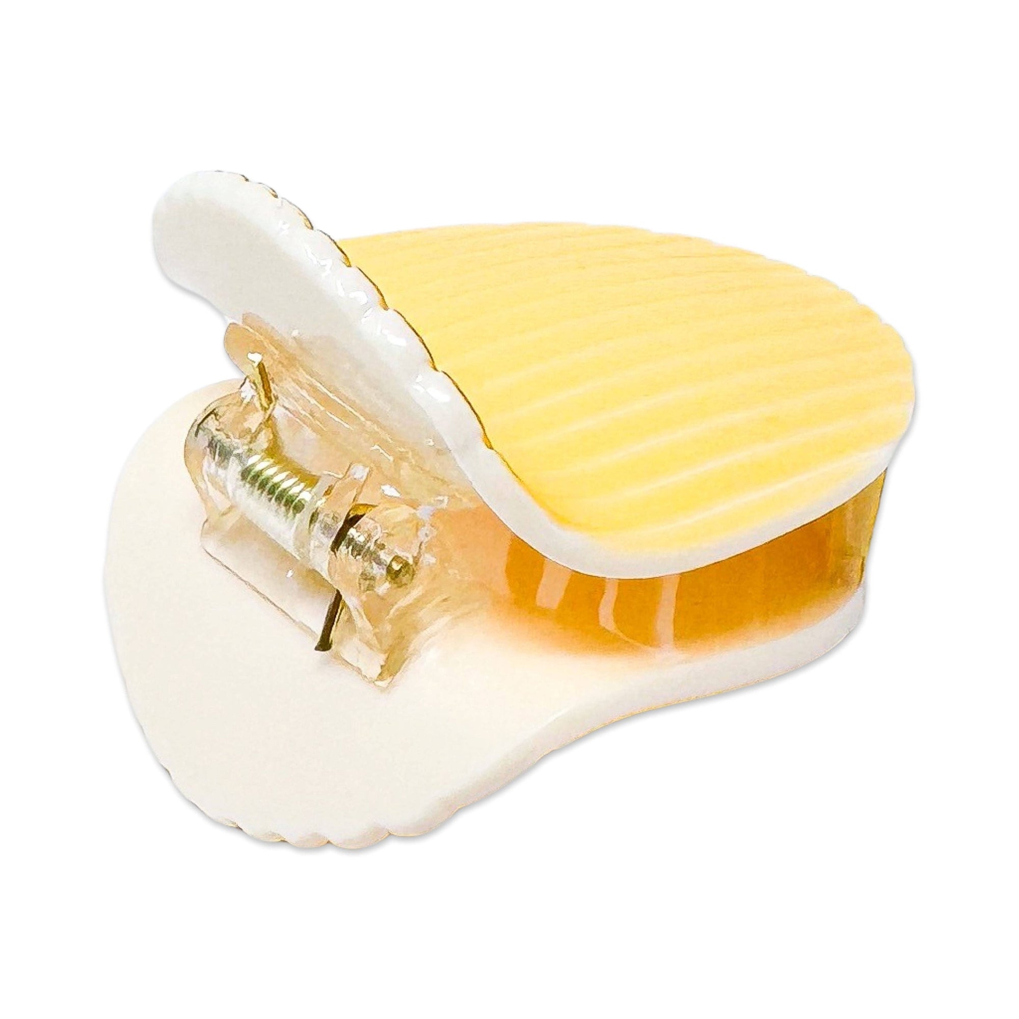 Midi Ruffle Chip Hair Claw Clip