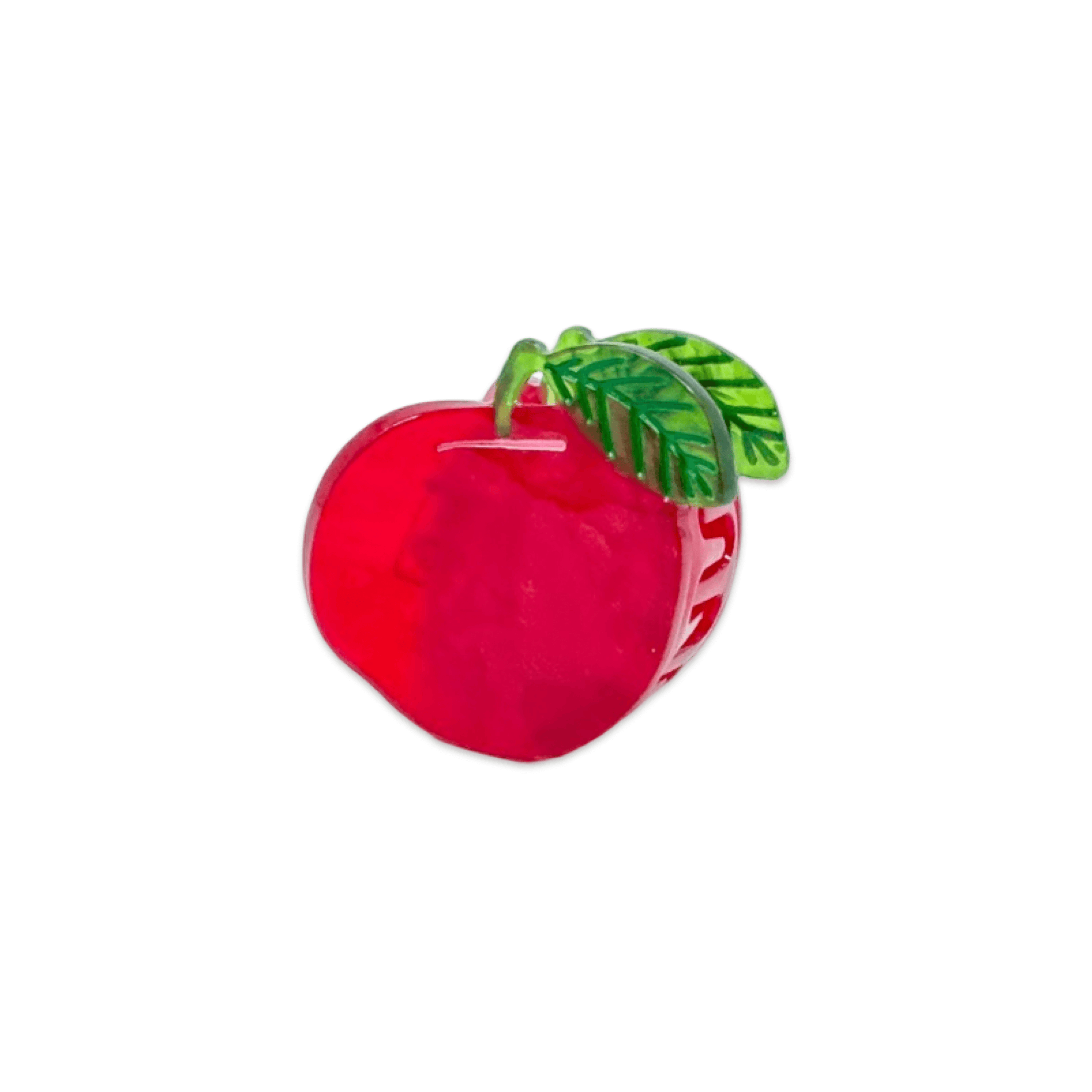 Mini Red Apple Hair Claw Clip