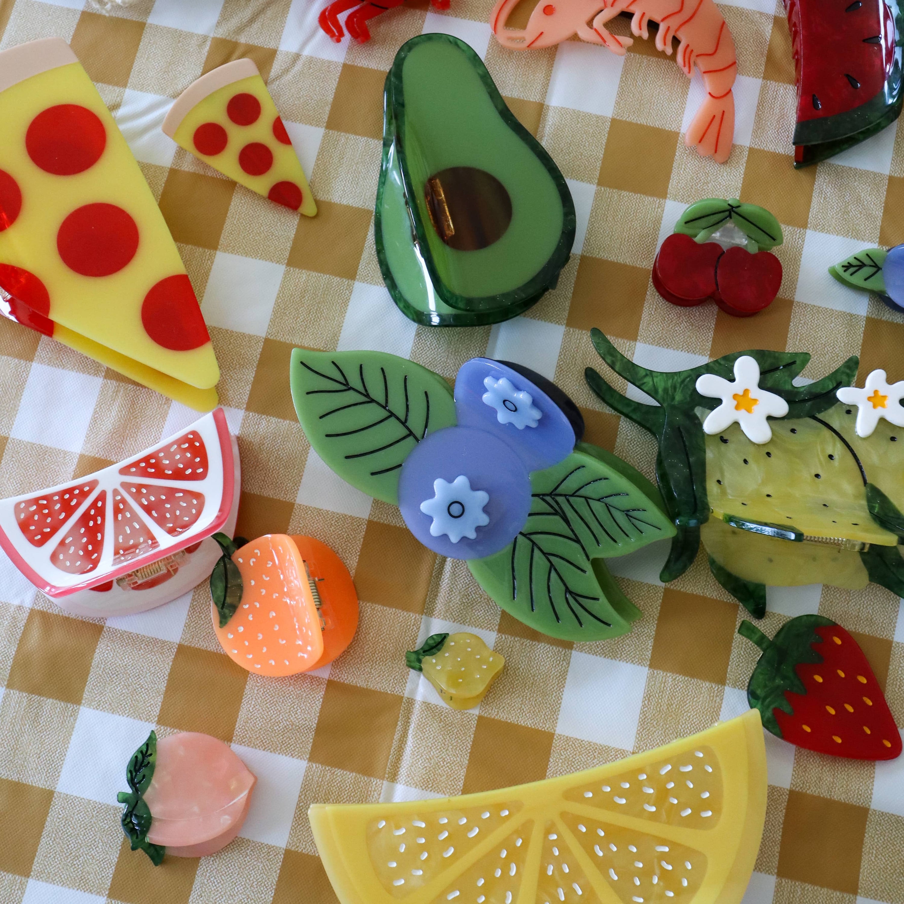 Mini Pizza Hair Claw Clip