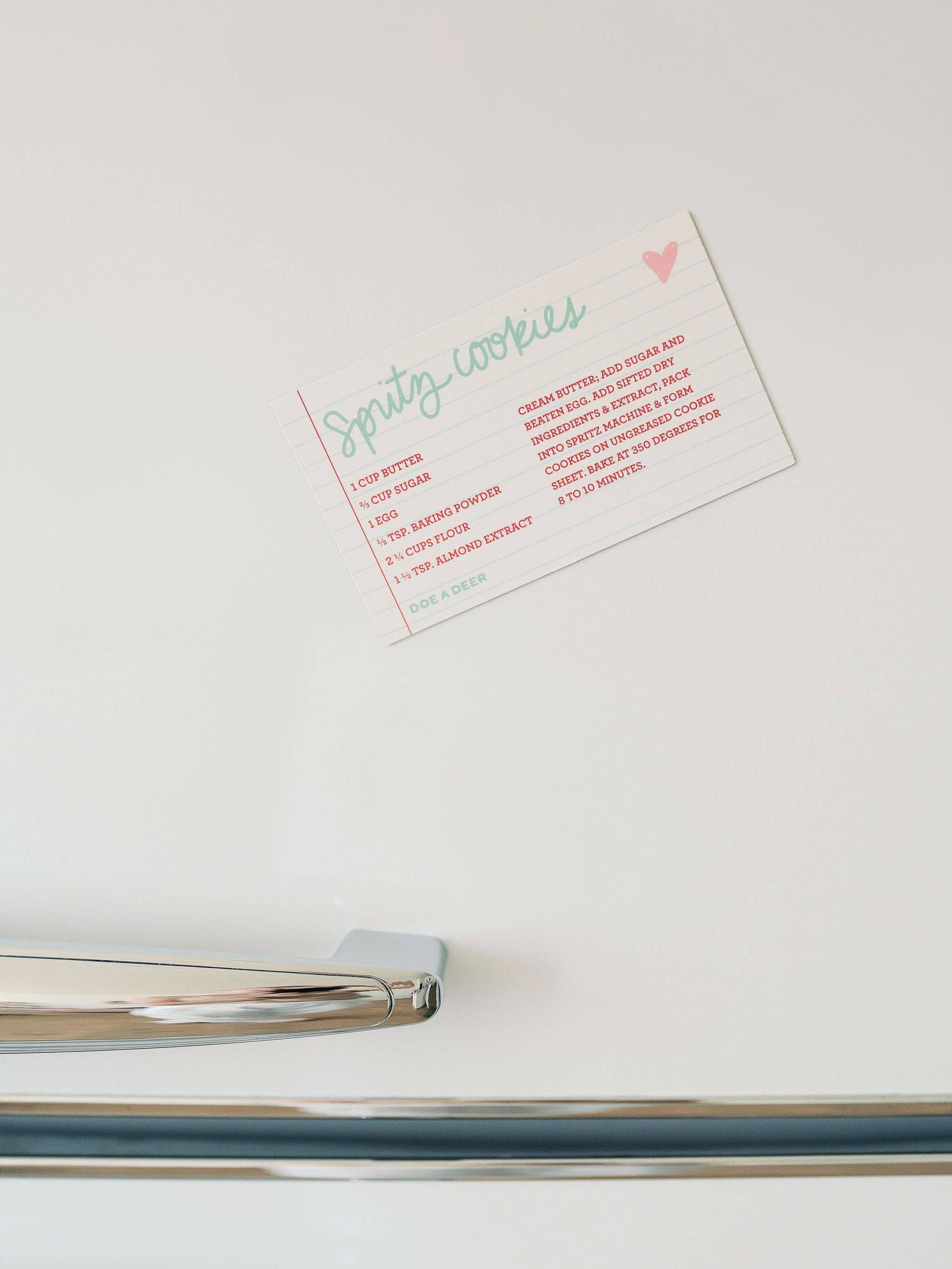 Spritz Cookie Refrigerator Recipe Magnet | Holiday Baking
