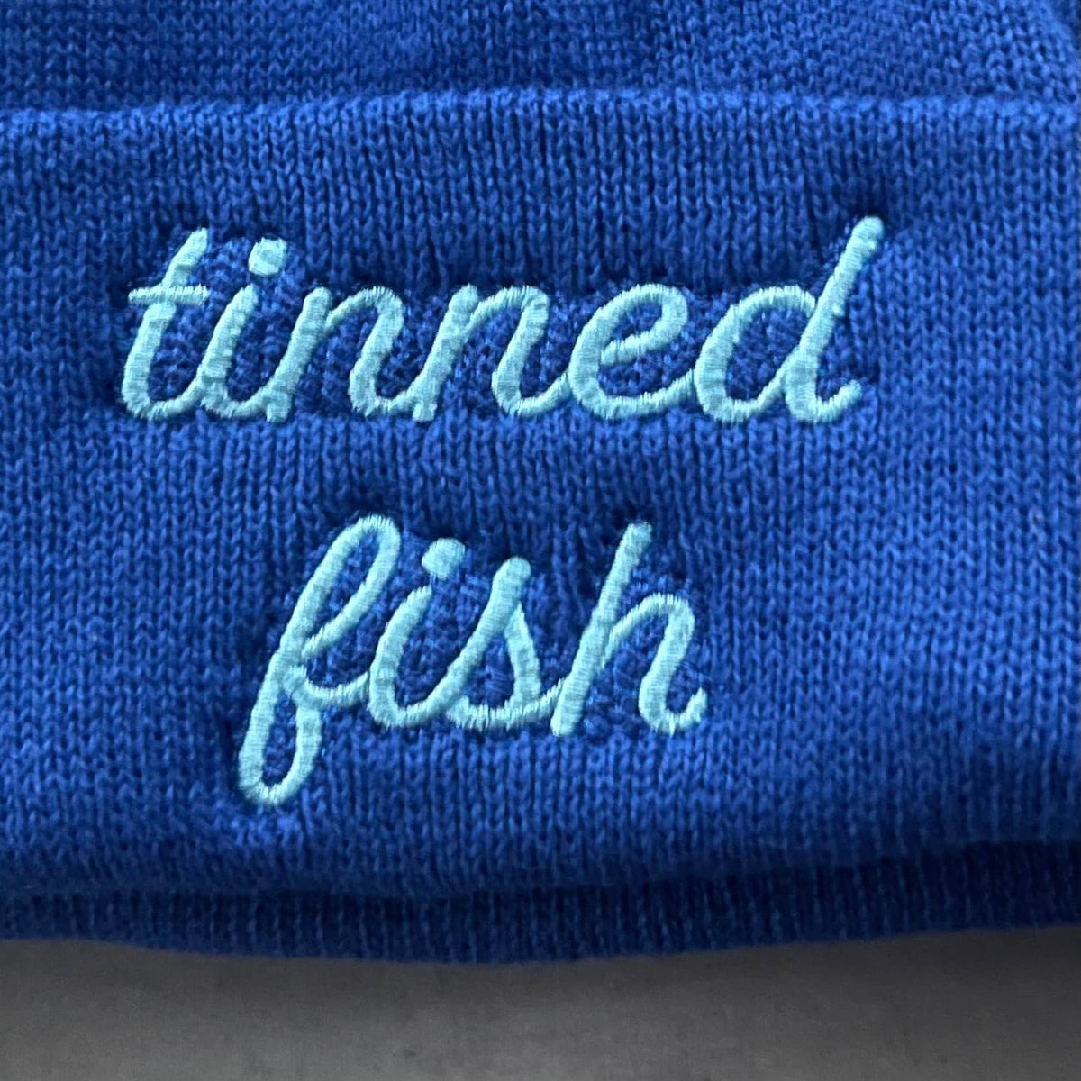 Tinned Fish knit beanie Winter hat Made in America usa