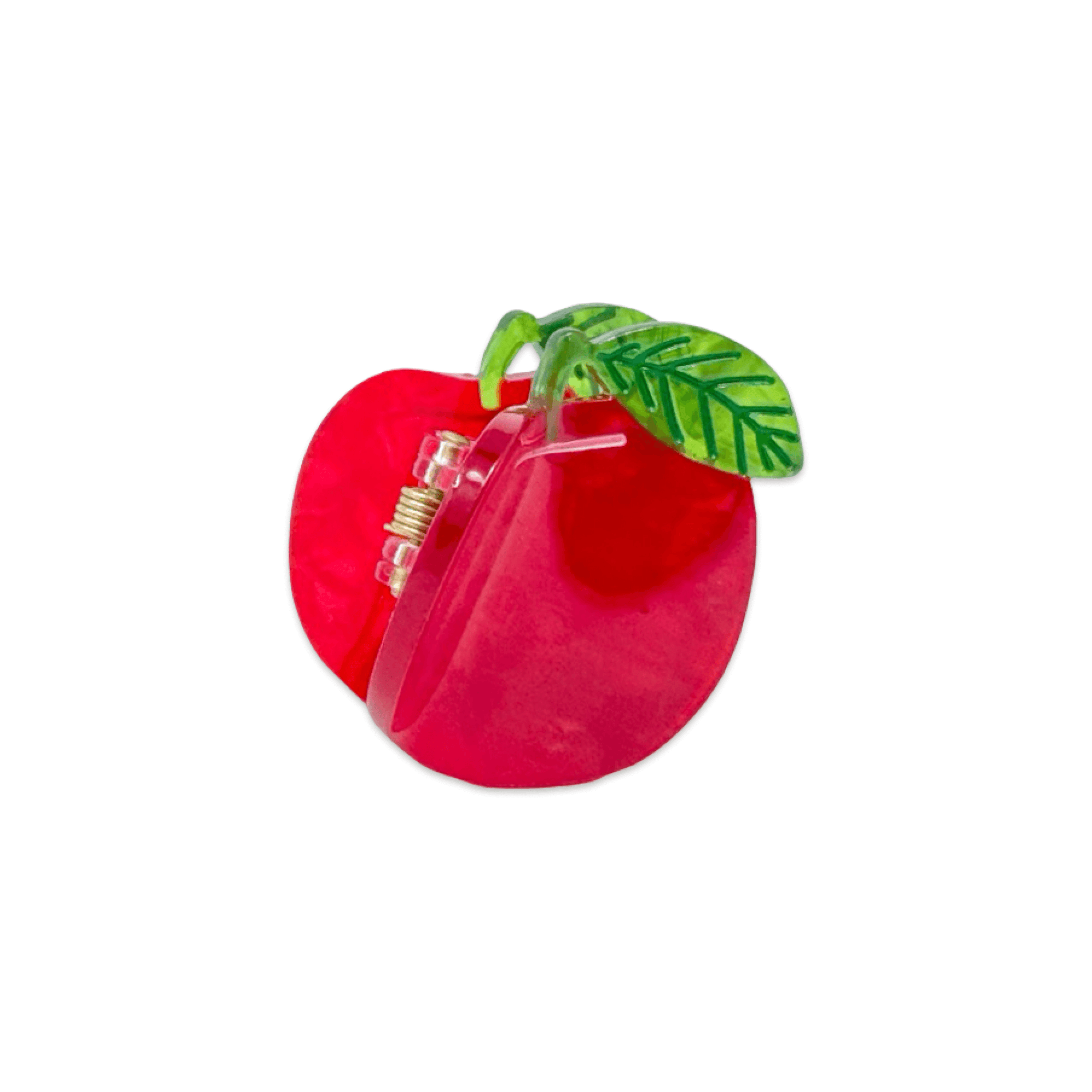 Mini Red Apple Hair Claw Clip