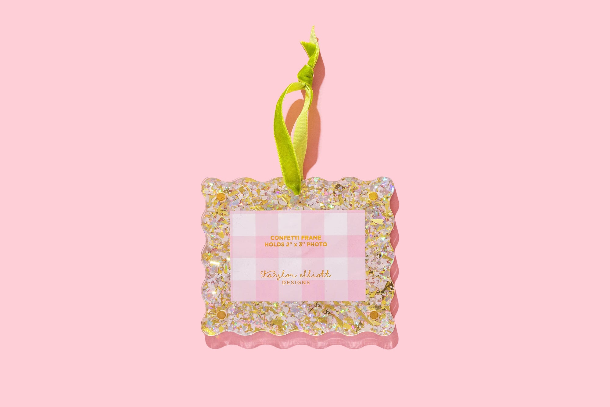 Acrylic Frame Ornament - Assorted Confetti Colors