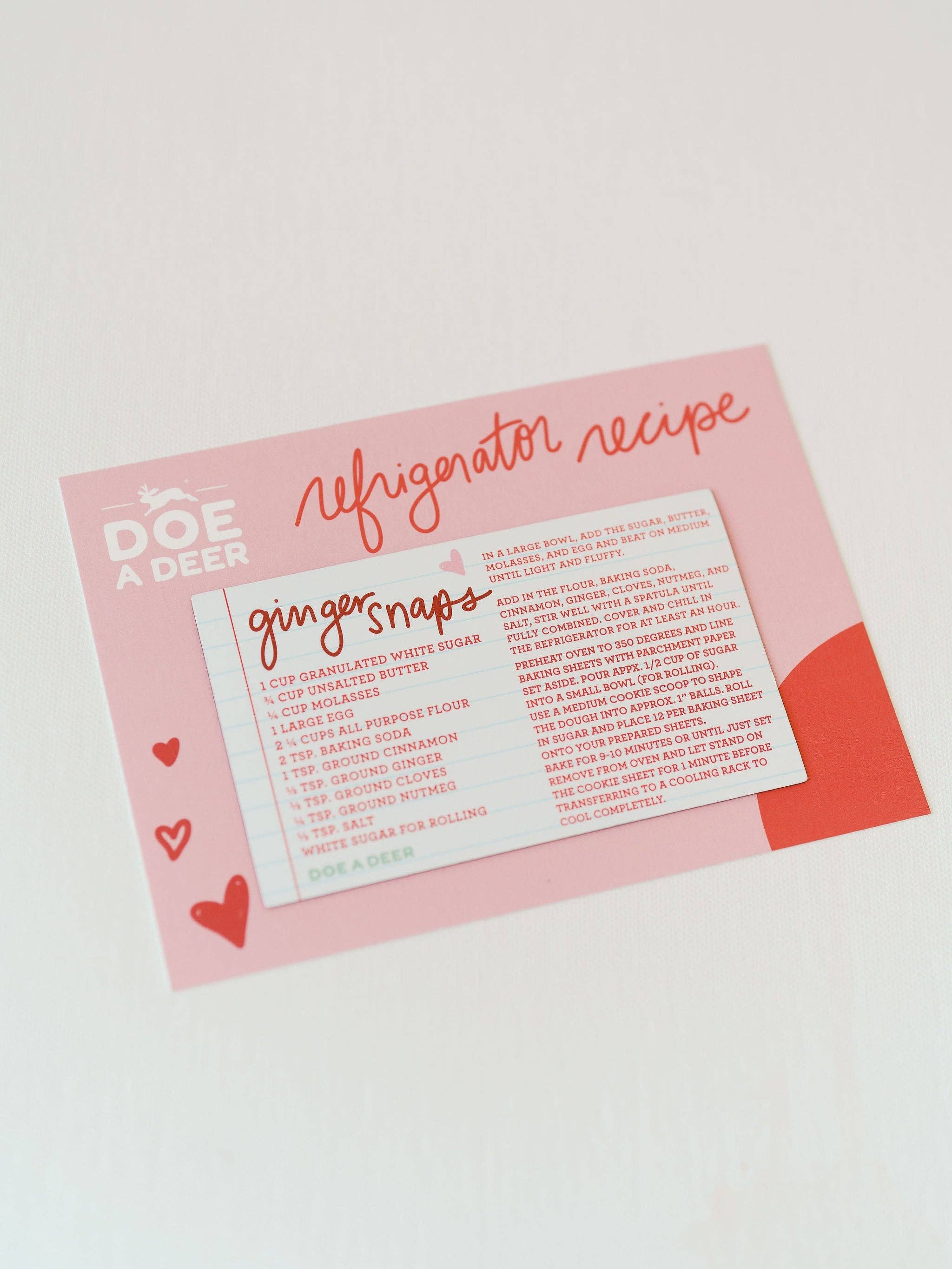 Gingersnap Cookie Refrigerator Recipe Magnet | Holiday