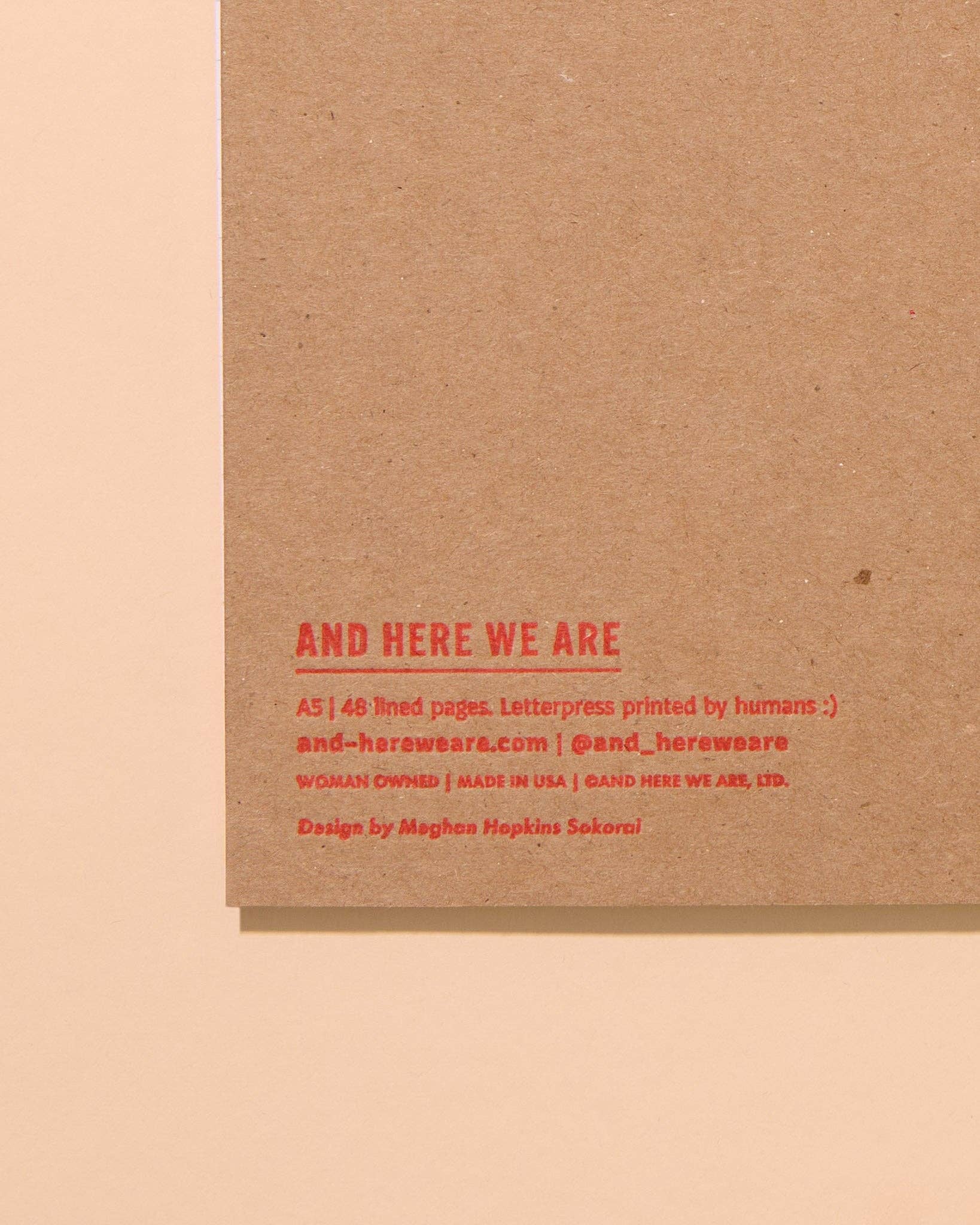 Letterpress A5 Lined Spiral Notebook—Hot Dogs (Summer)
