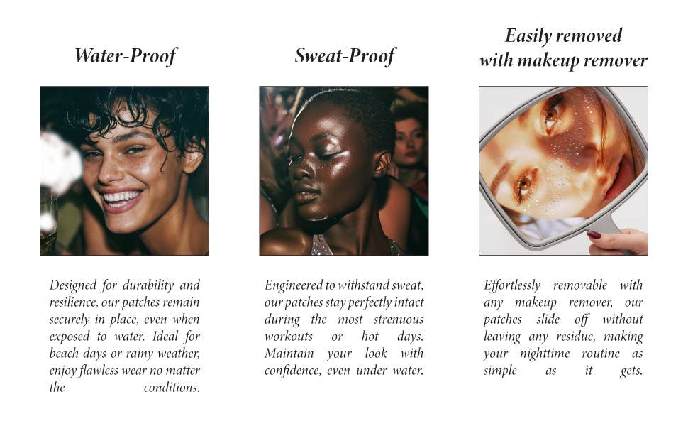 Fazit Makeup Patches Silver Face Glitter Makeup Speckles