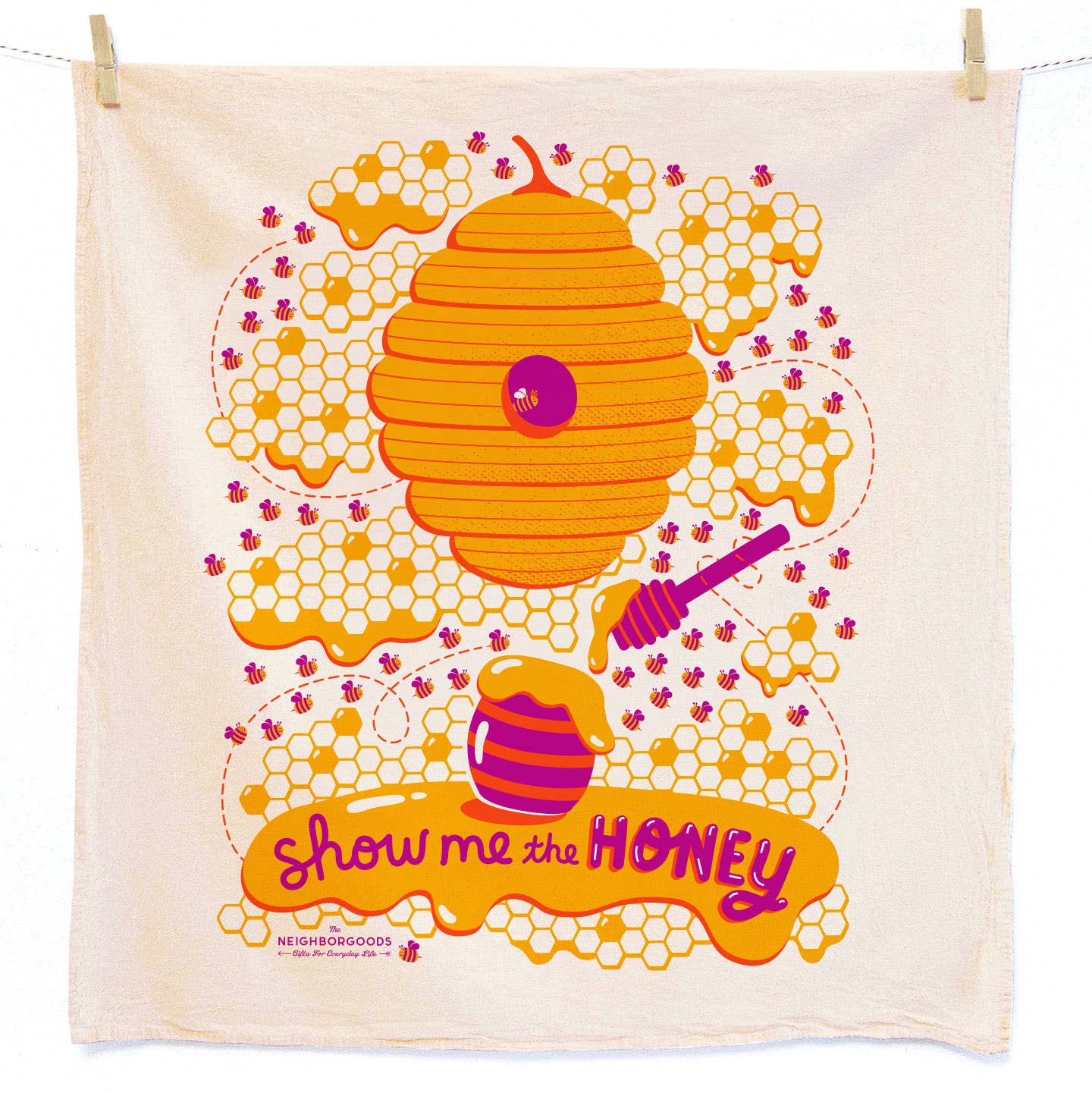 THE POLLINATOR (Sunflowers, Honey) - Tea Towel Set of 2