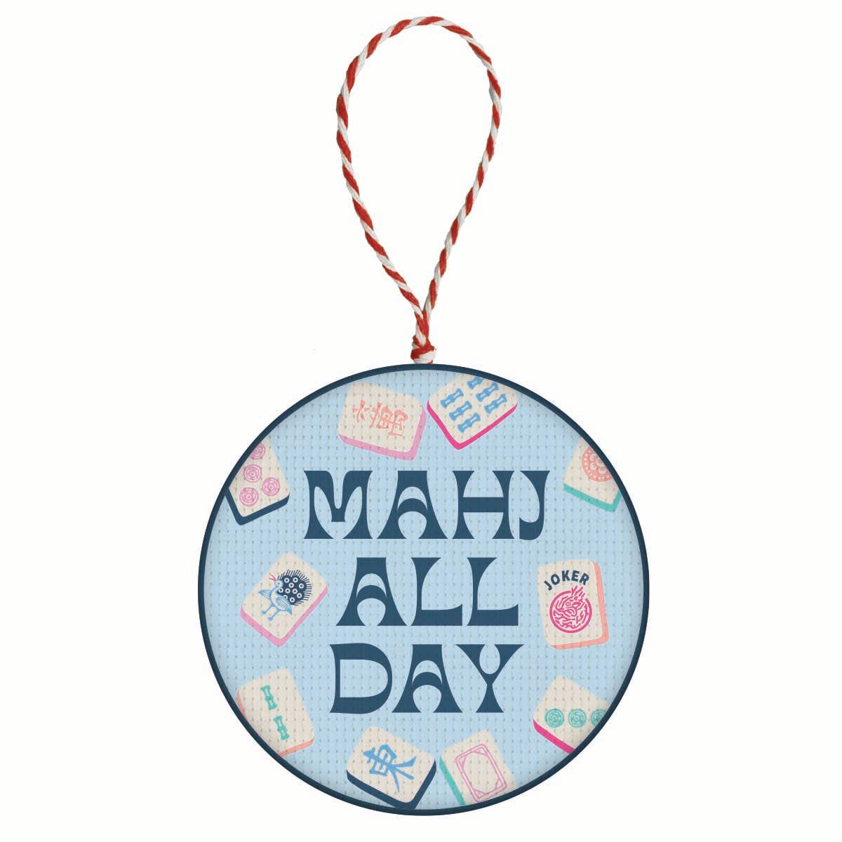 Ornament | Mahj All Day Embroidered Ornament Mahjong