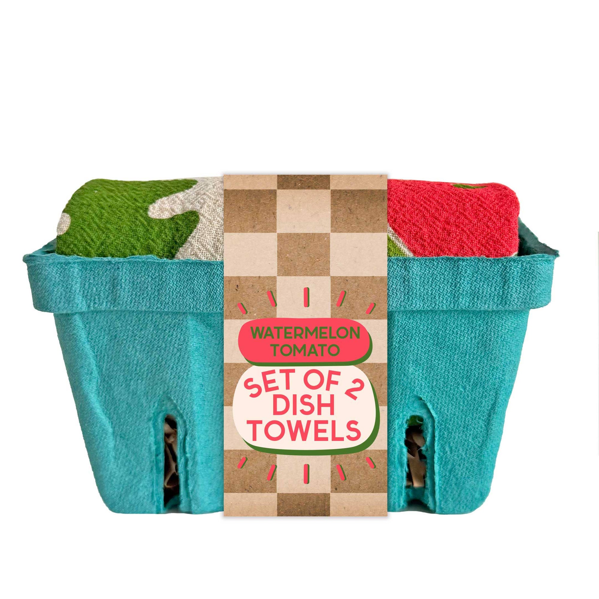 SUMMER SALAD (Watermelon, Tomato) - Tea Towel Set of 2