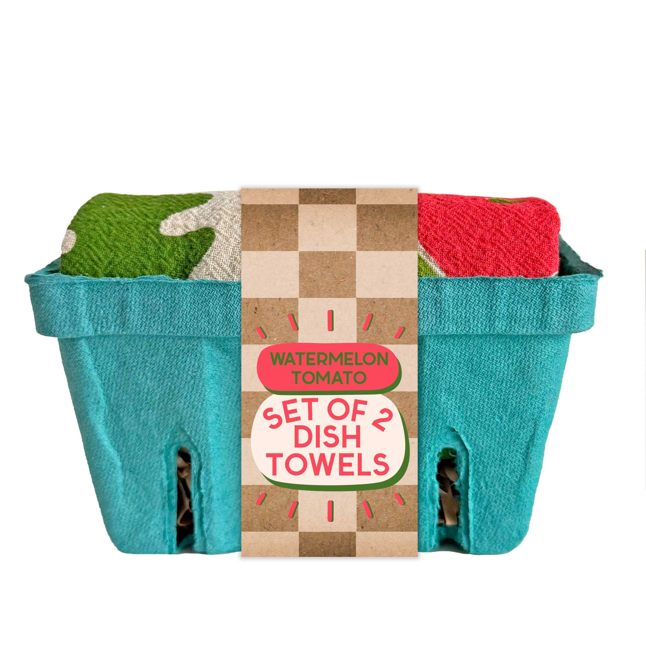 SUMMER SALAD (Watermelon, Tomato) - Tea Towel Set of 2