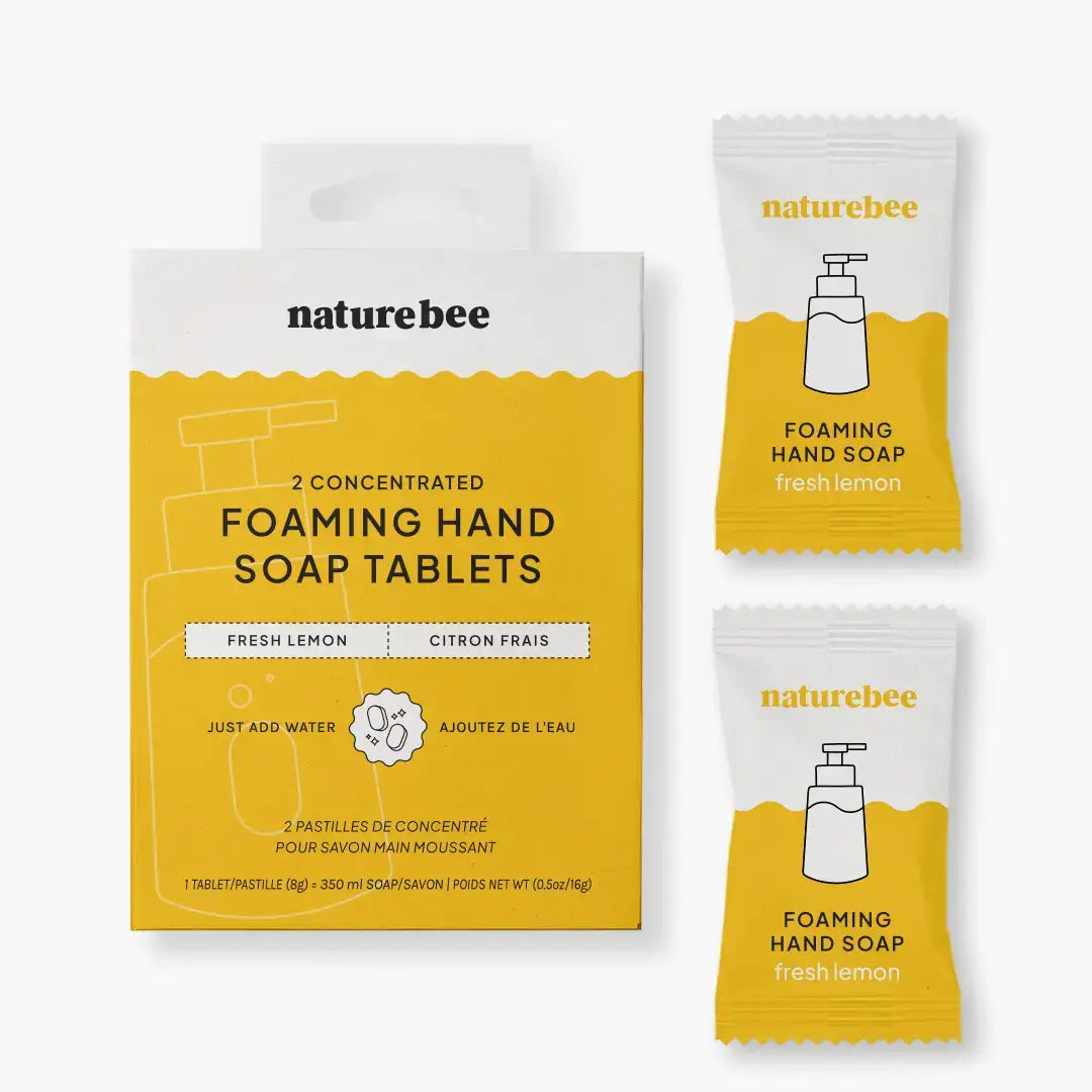2 Fresh Lemon Concentrated Foaming Hand Soap Tablets (Box)