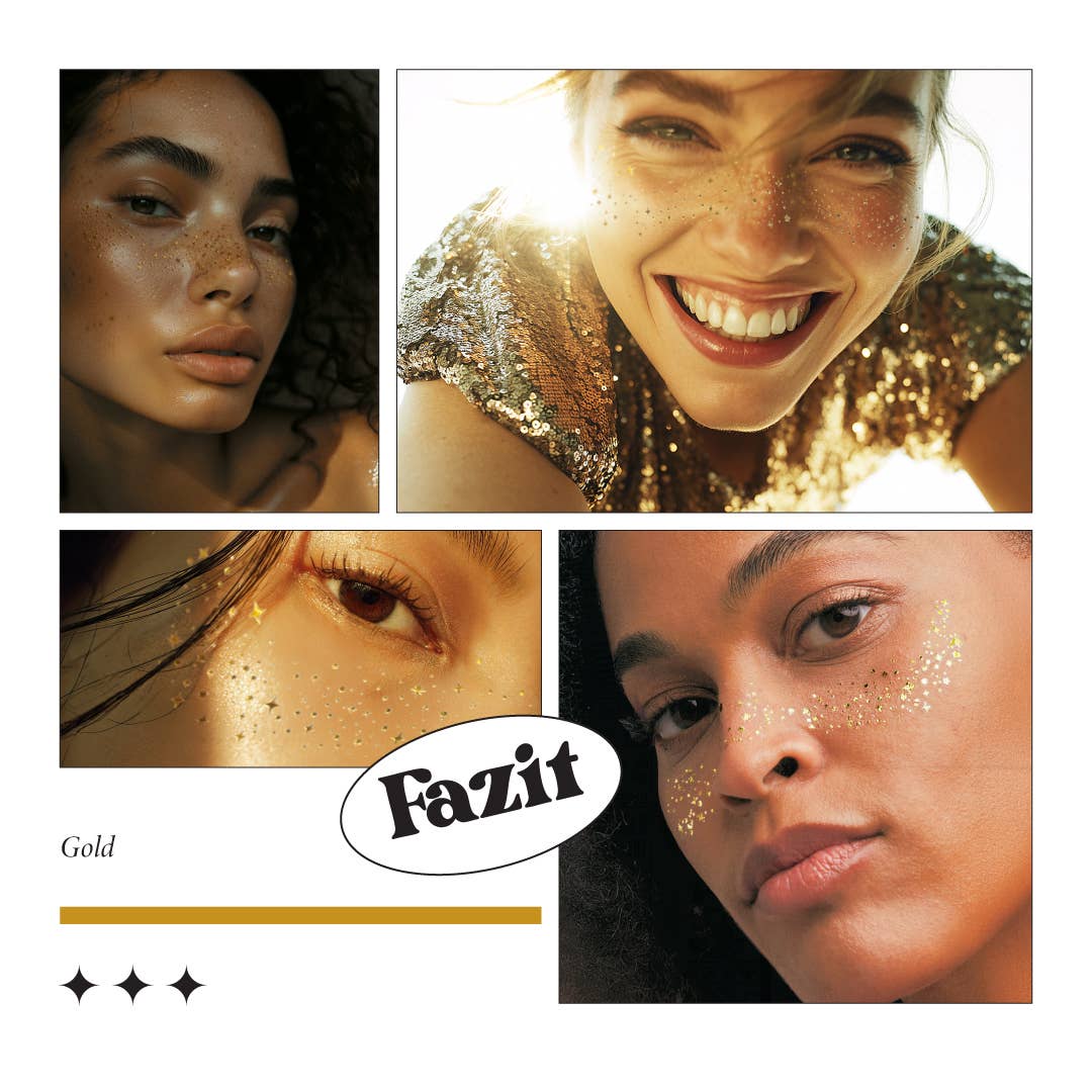 Fazit Makeup Patches Gold Face Glitter Makeup Speckles