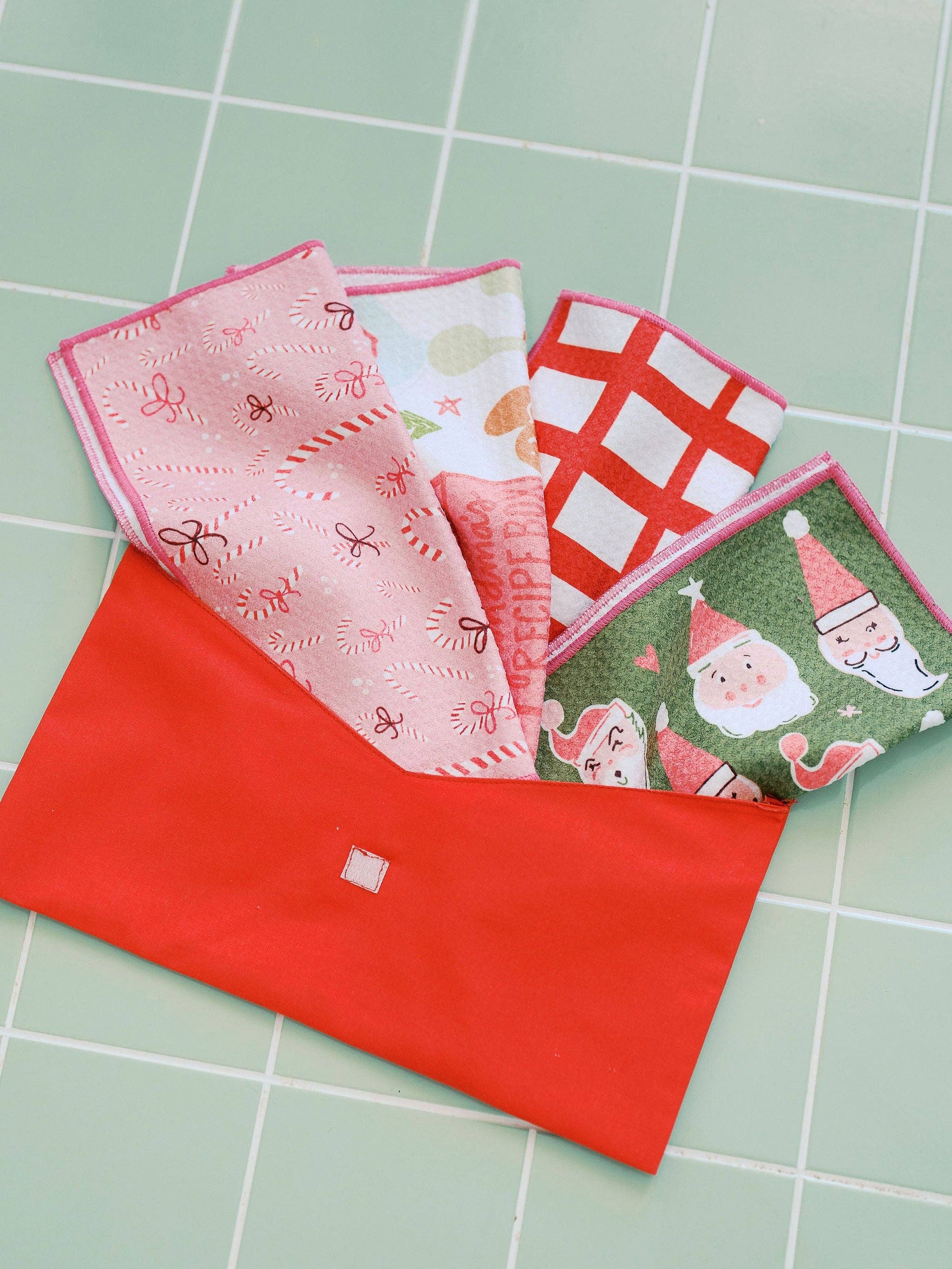 Letters to Santa Waffle Cloths - Set of 4 | Christmas