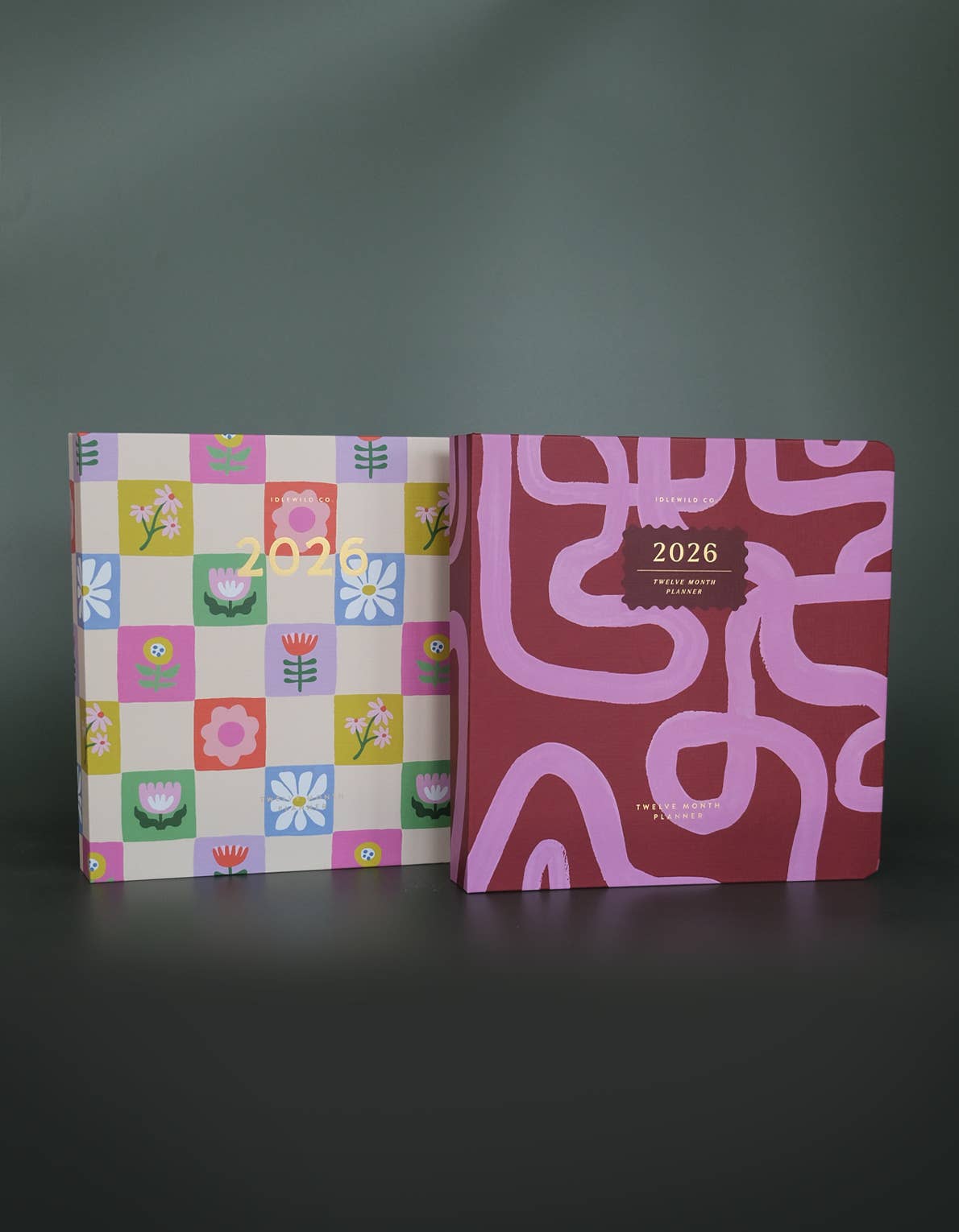 2026 Hardcover Planner, Floral Checks