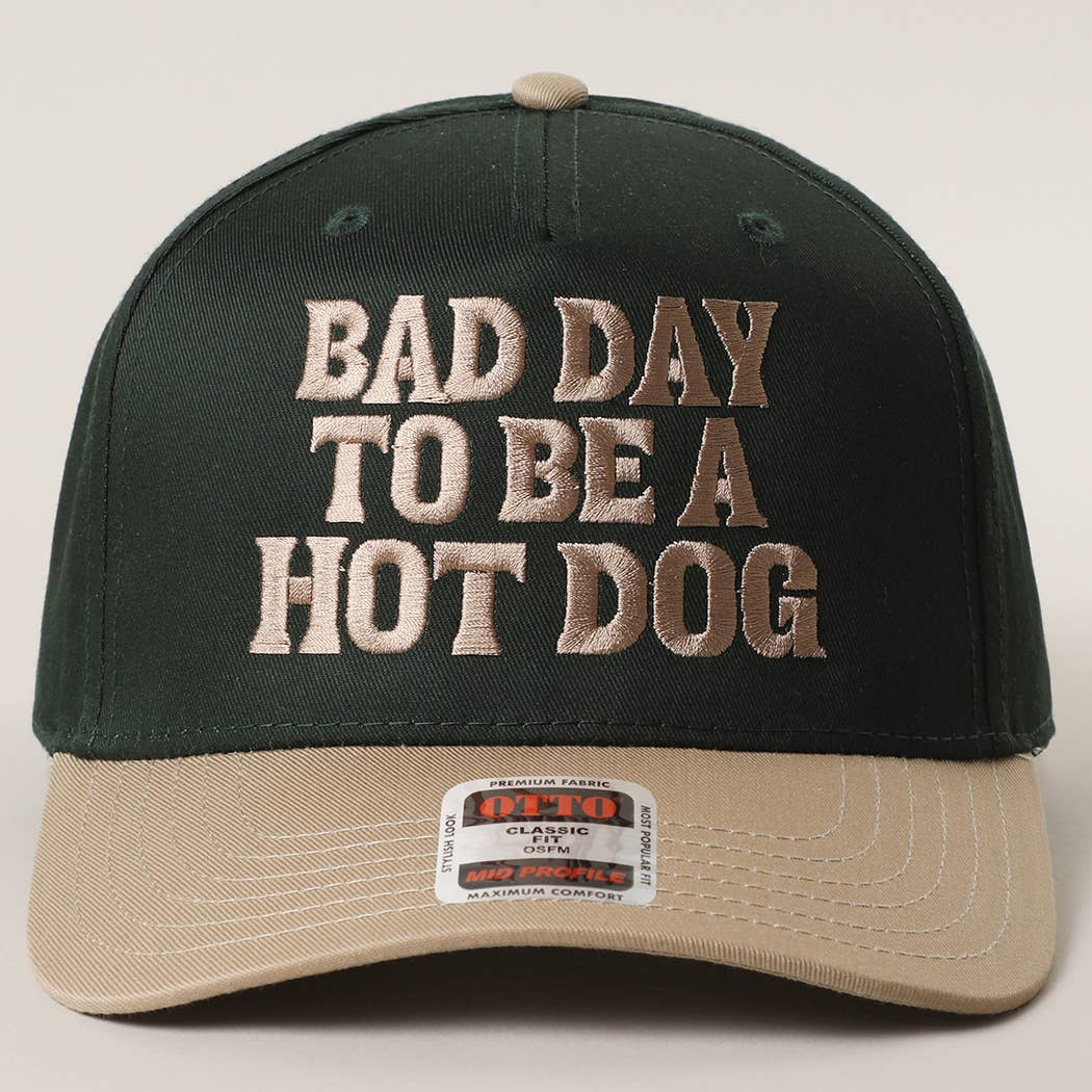BAD DAY TO BE A HOT DOG Embroidered Trucker Hat
