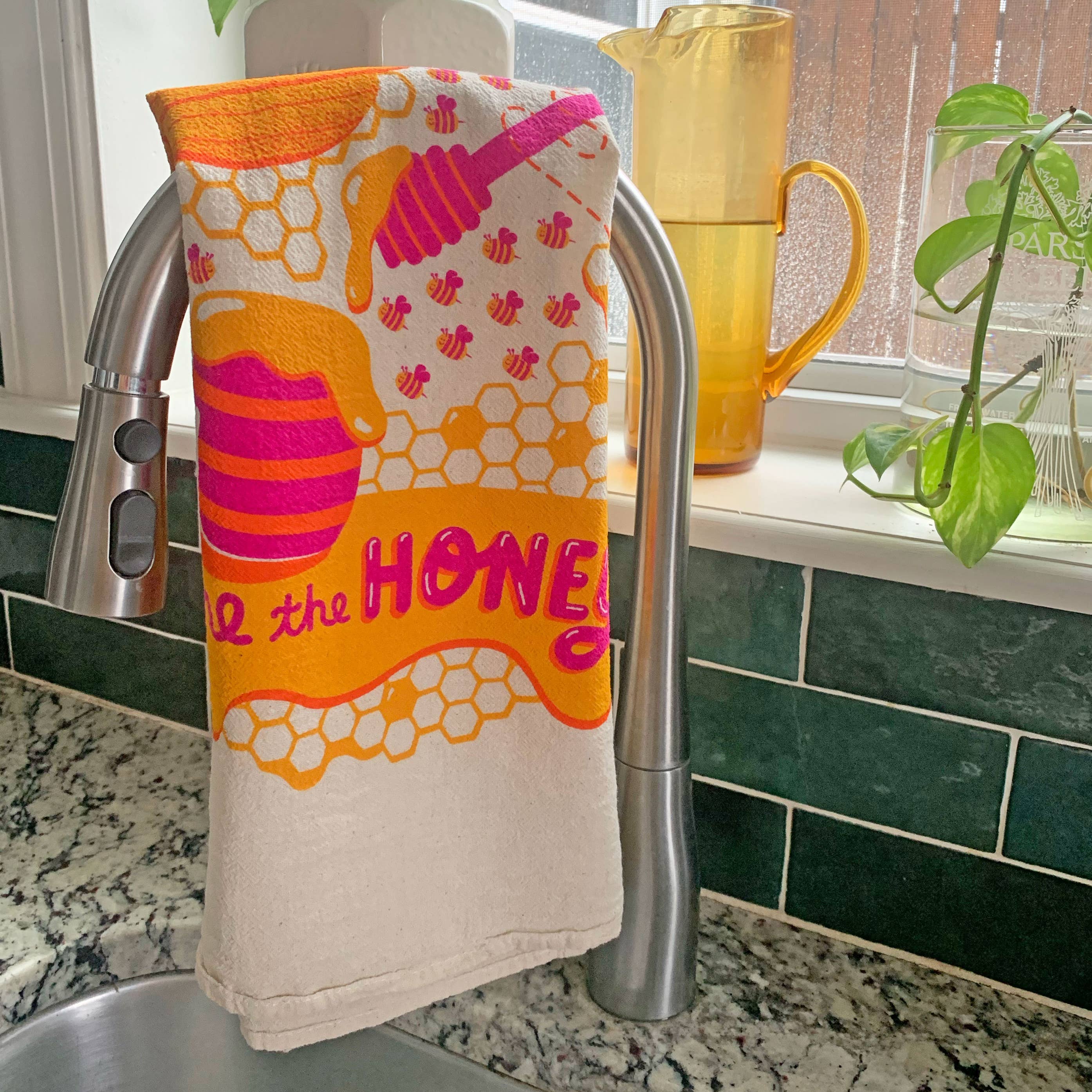 THE POLLINATOR (Sunflowers, Honey) - Tea Towel Set of 2