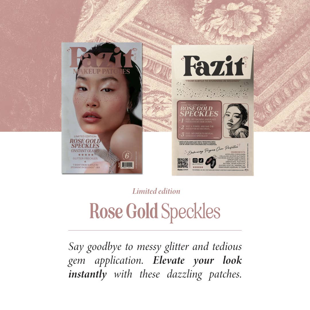 Fazit Makeup Patches Rose Gold Face Glitter Makeup Speckles