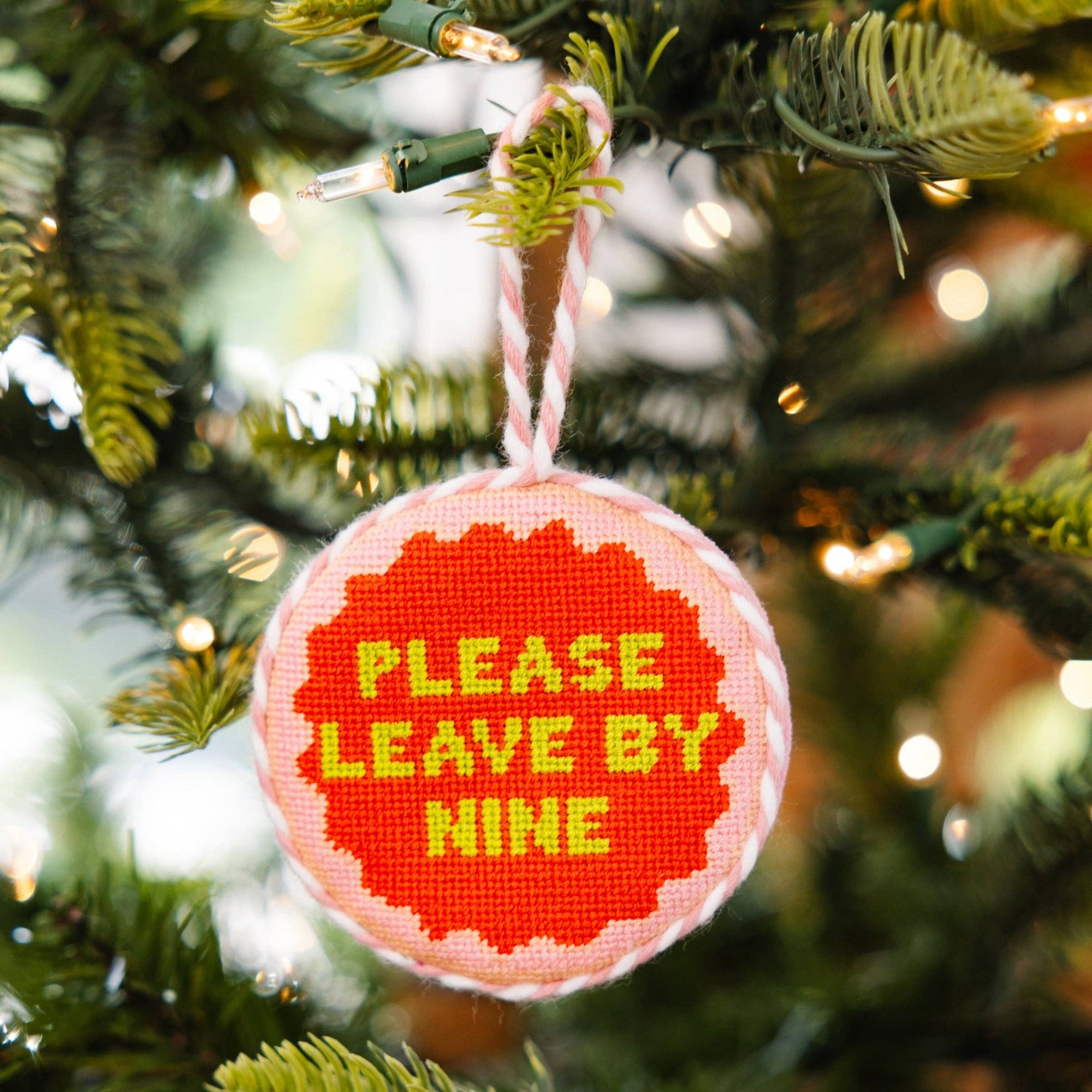 Needlepoint Ornament - Leave by Nine