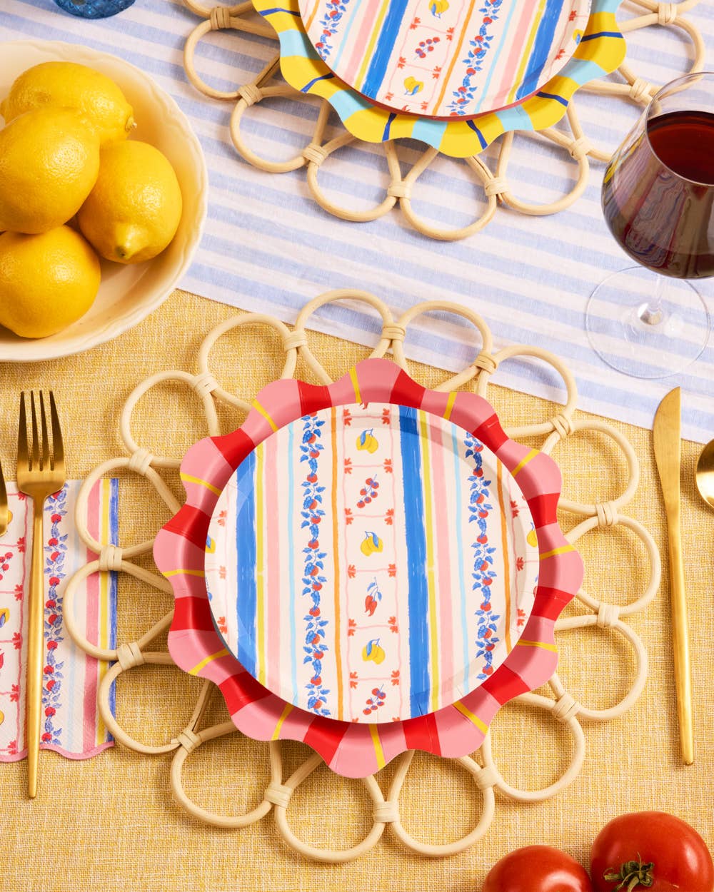 Italian Capri Plates | summer party, bridal, lemon