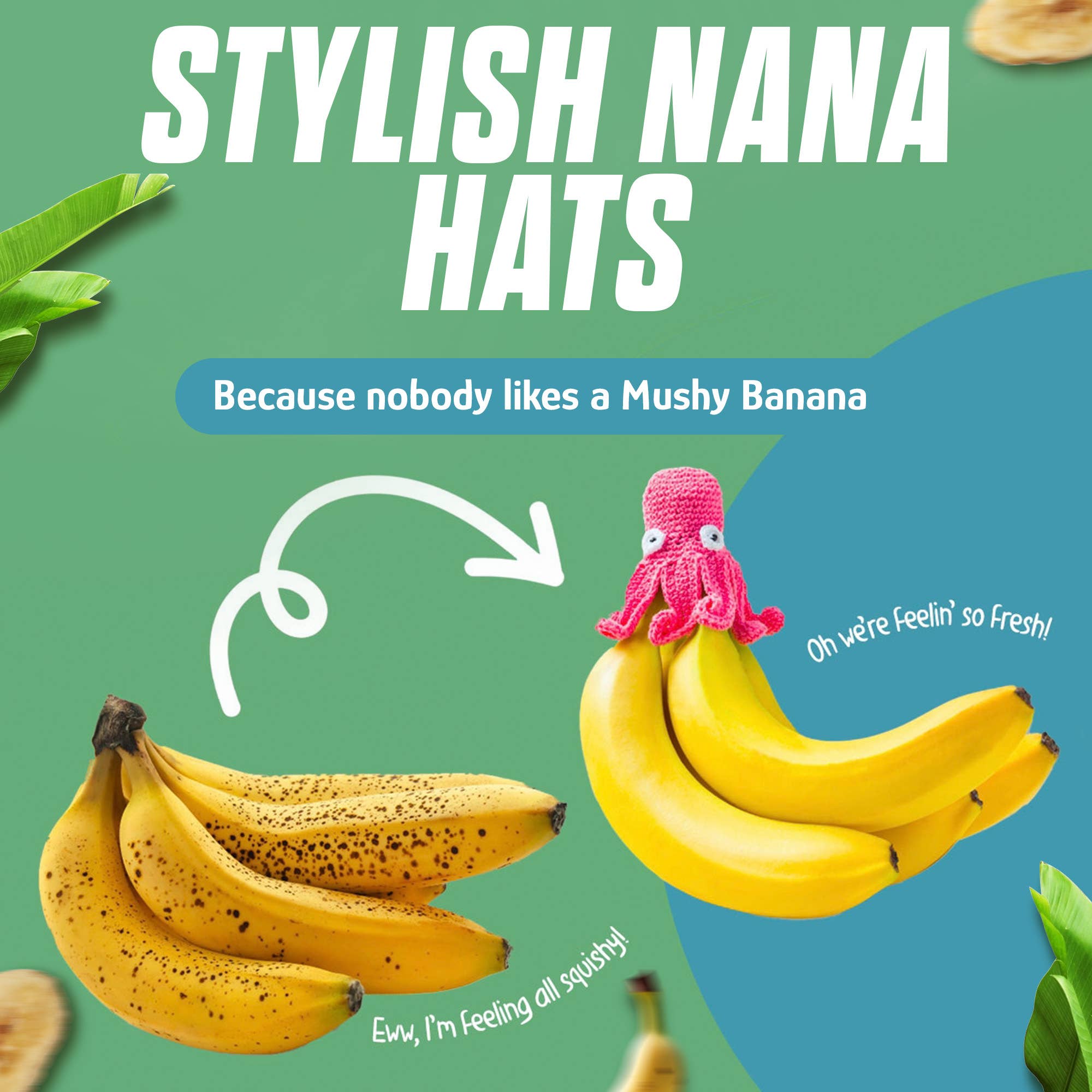 Shark Nana Hat | Includes 2 Stretchy Silicone Caps with Magnets